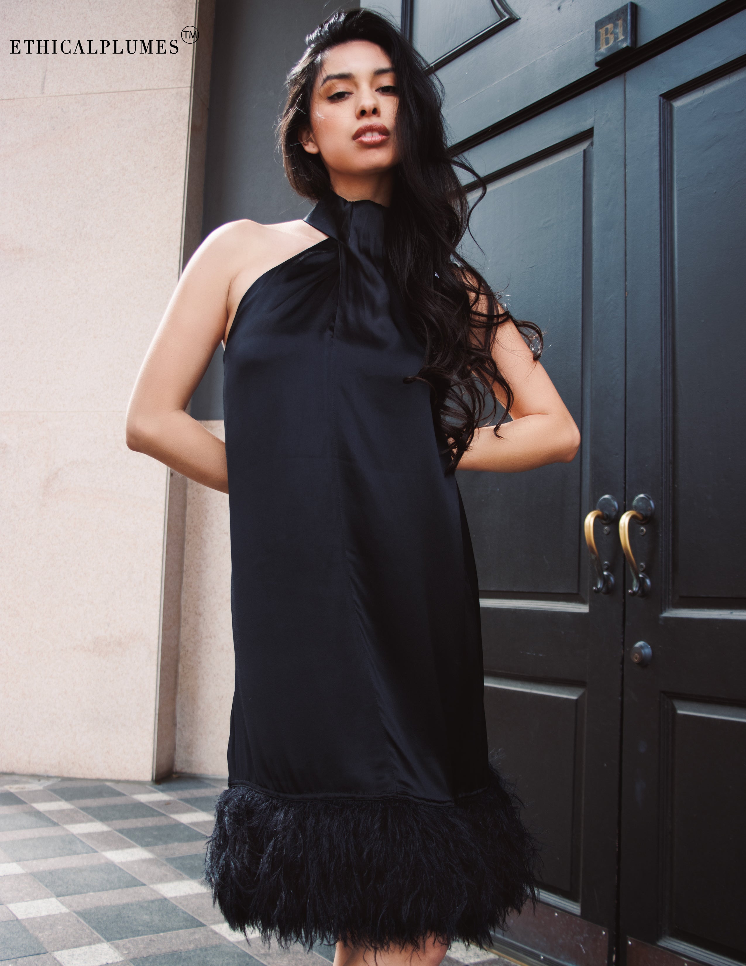 Vegan Ostrich Feather Dress | Sustainable Fashion Marketplace F.A.K.E. Movement Vegan Ostrich Feather Dress | Sustainable Fashion Marketplace F.A.K.E. Movement