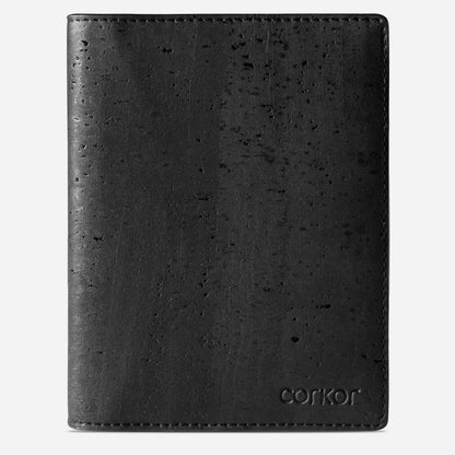 Passport Wallet RFID Protection Cork vegan leather brown