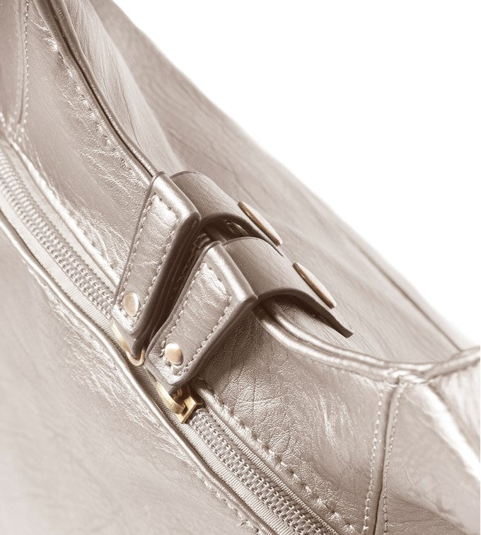 Arsayo synthetic champagne Backpack secure closure