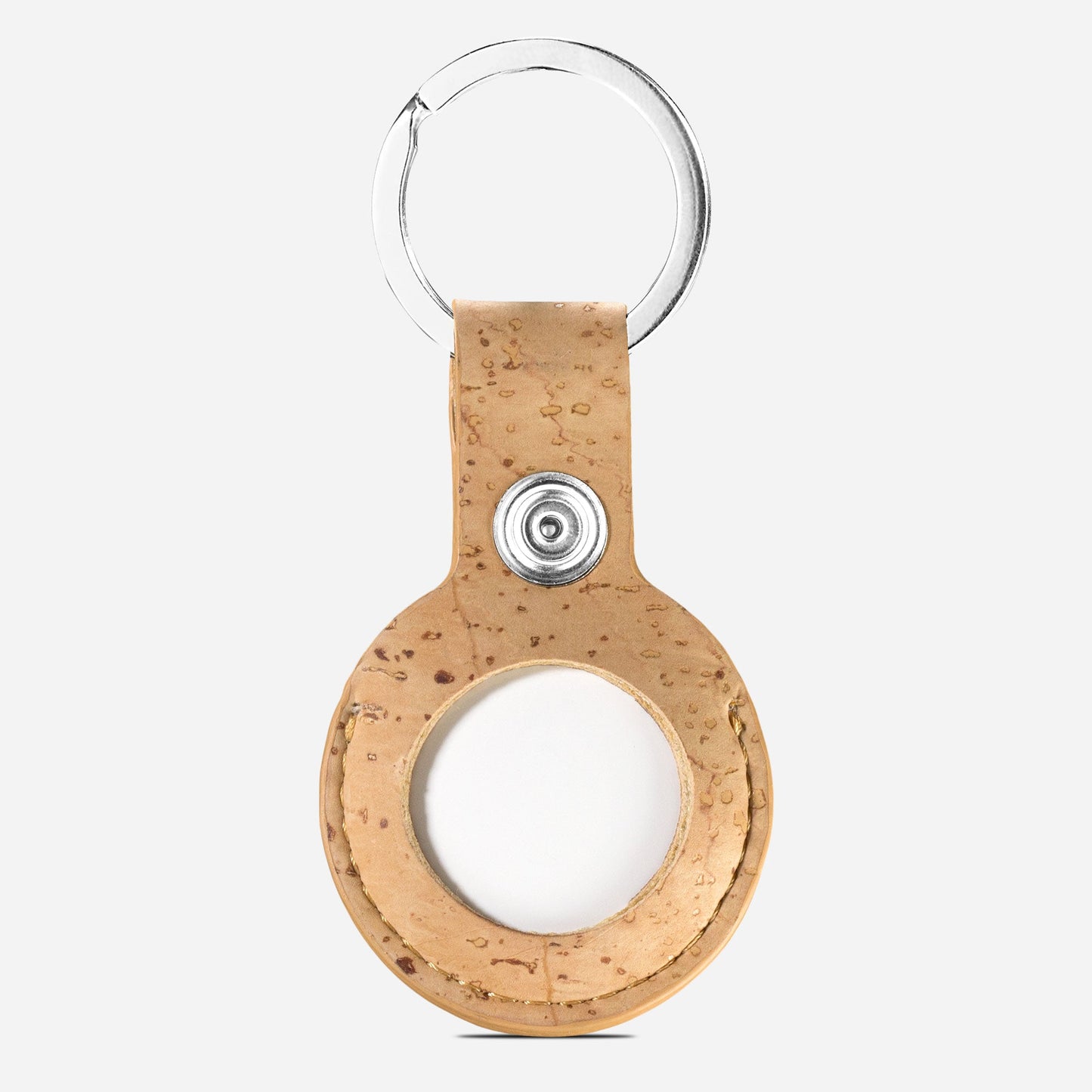 keychains apple air tag cork brown