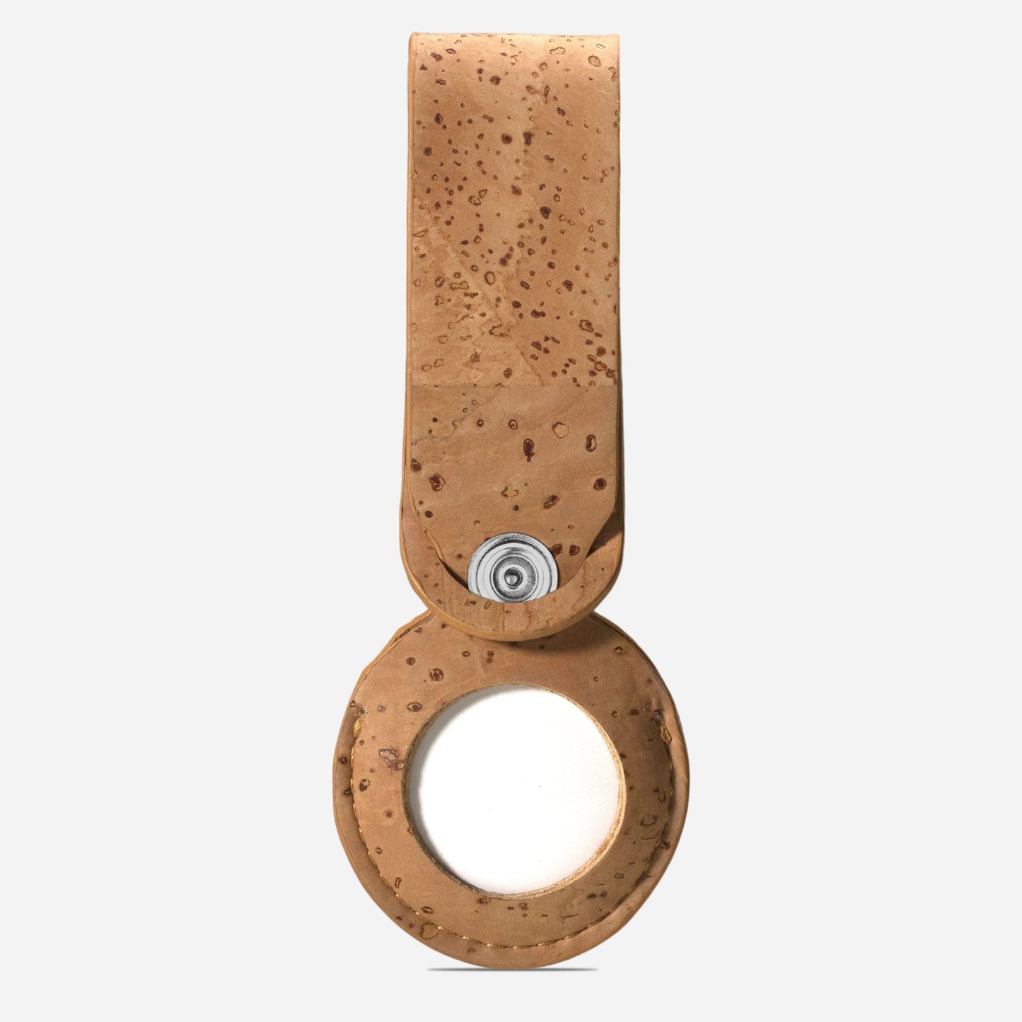 keychains airtag apple cork brown