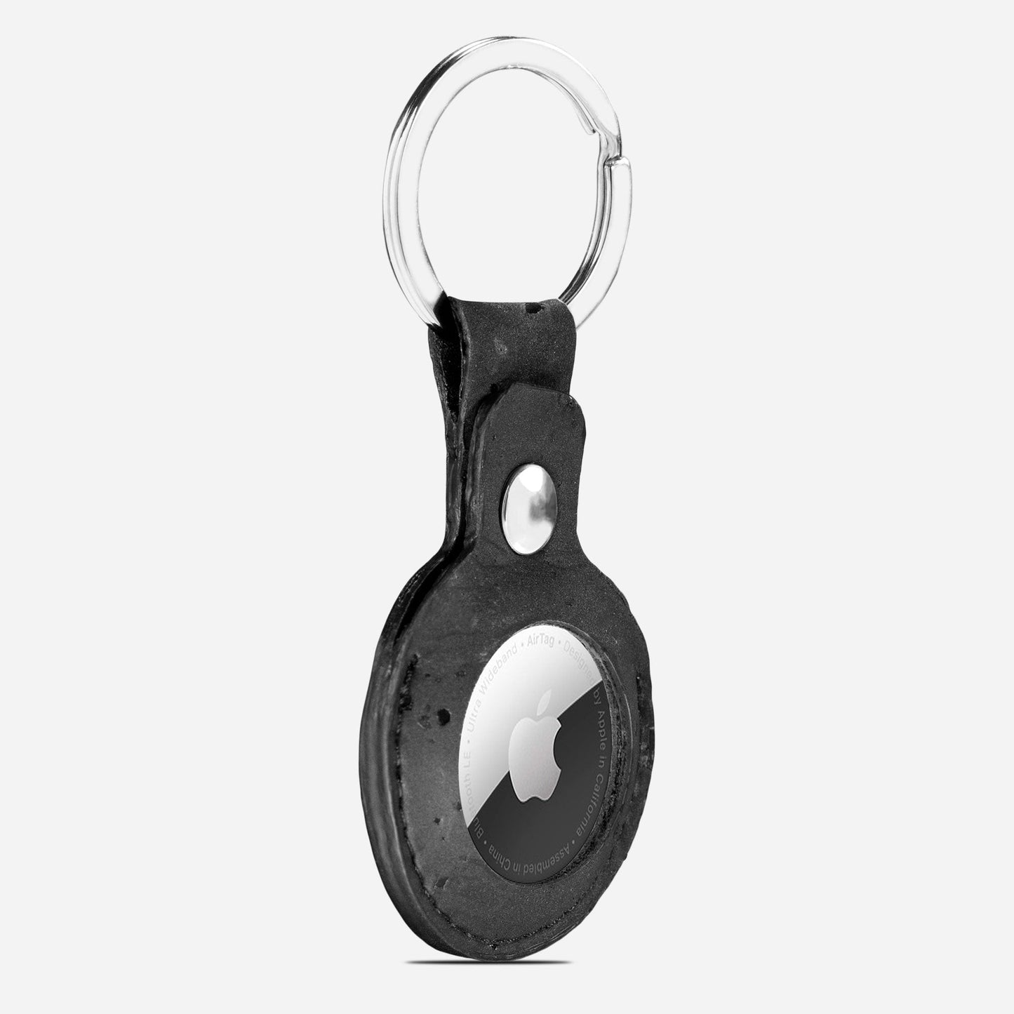 keychains apple air tag cork black