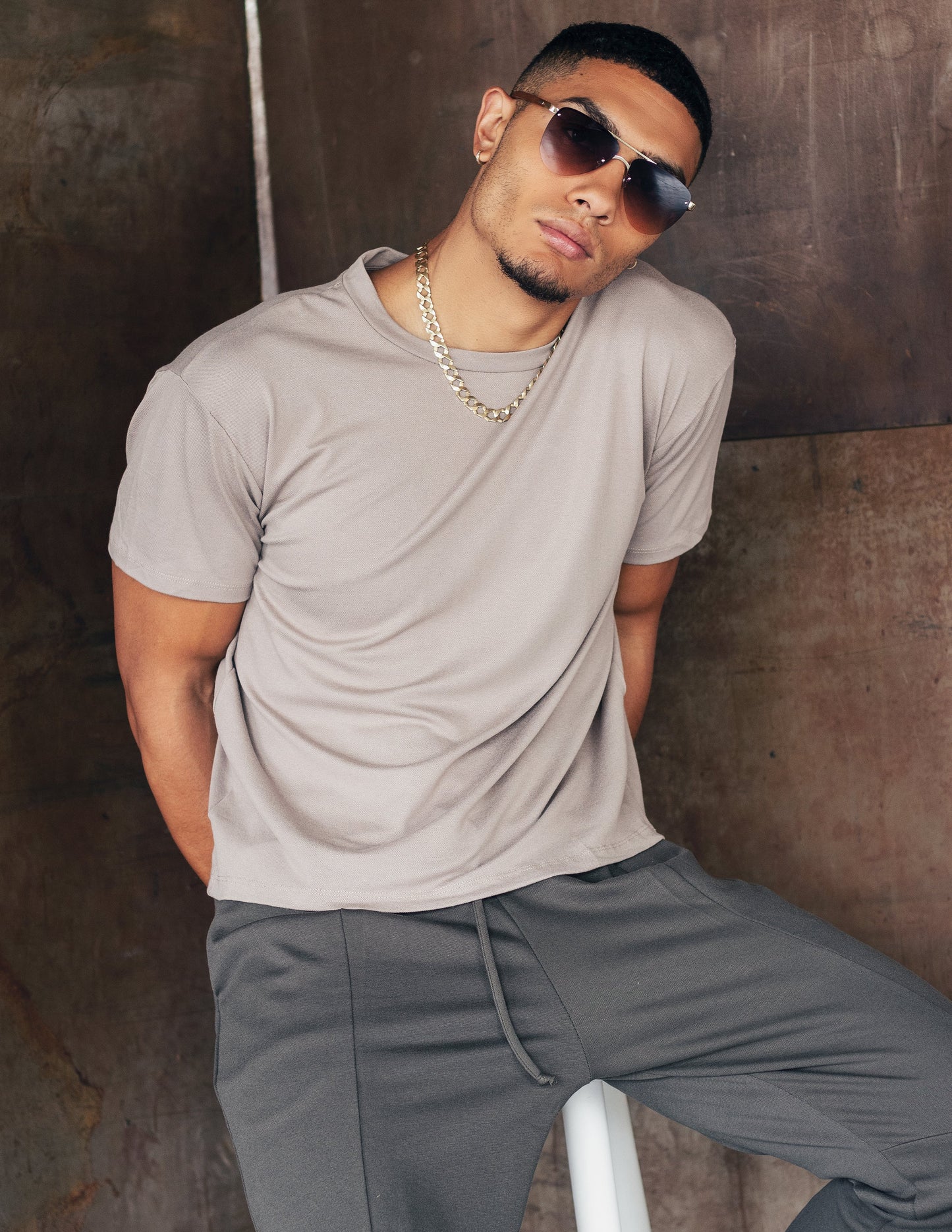 Mocha tee shirt men vegan