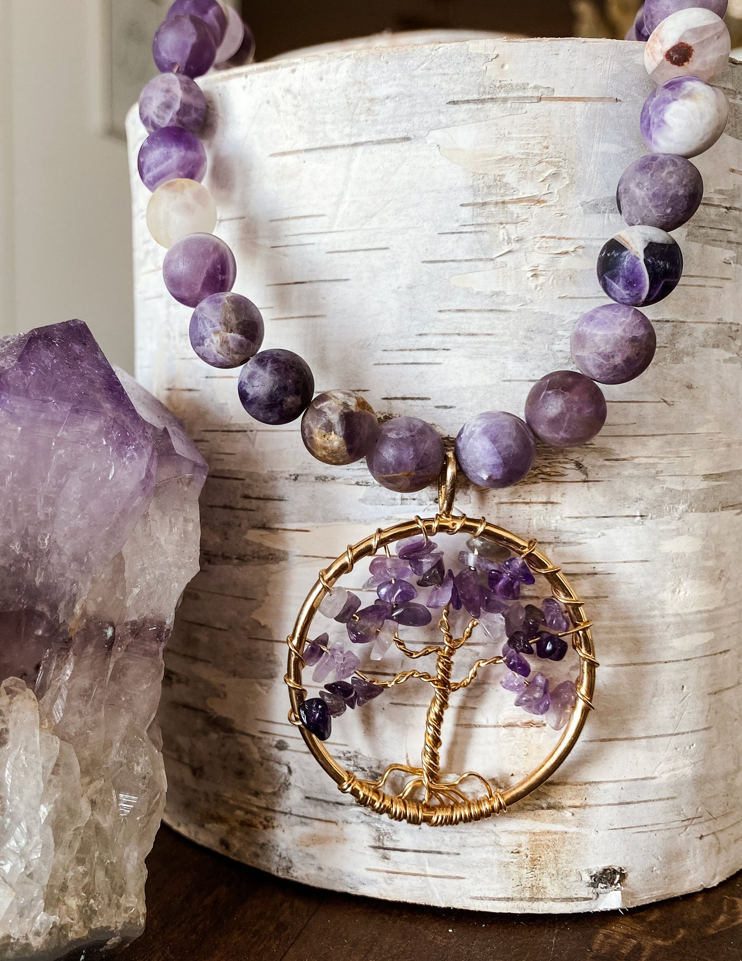 ARBORE- AMETHYST short necklace