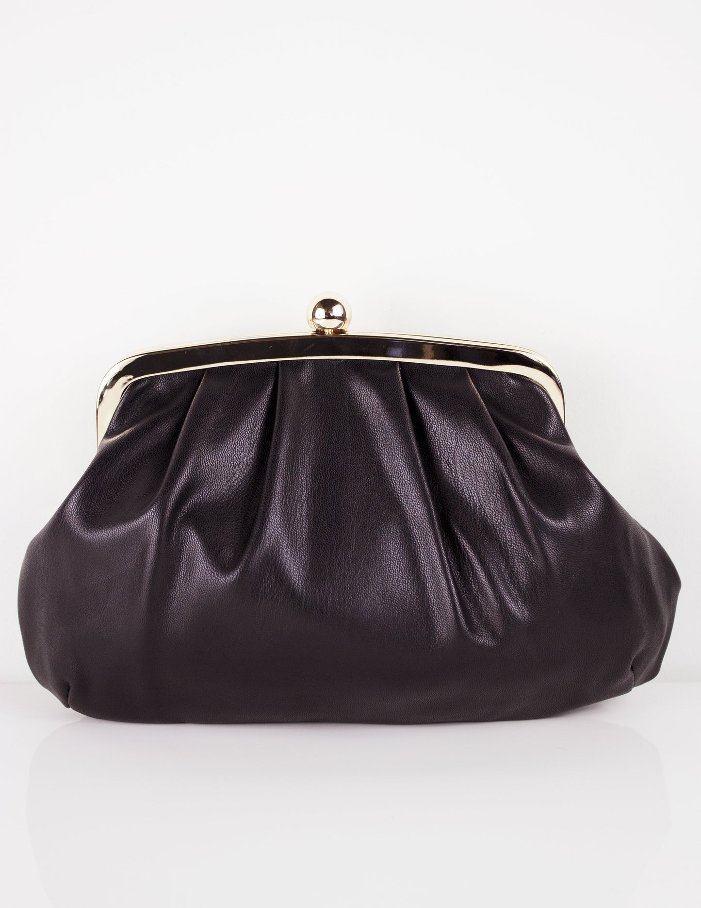 black vegan leather bag