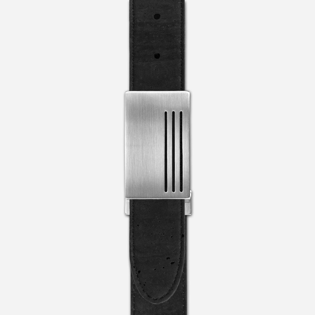Reversible Cork Belt with Plaque Buckle 35MM