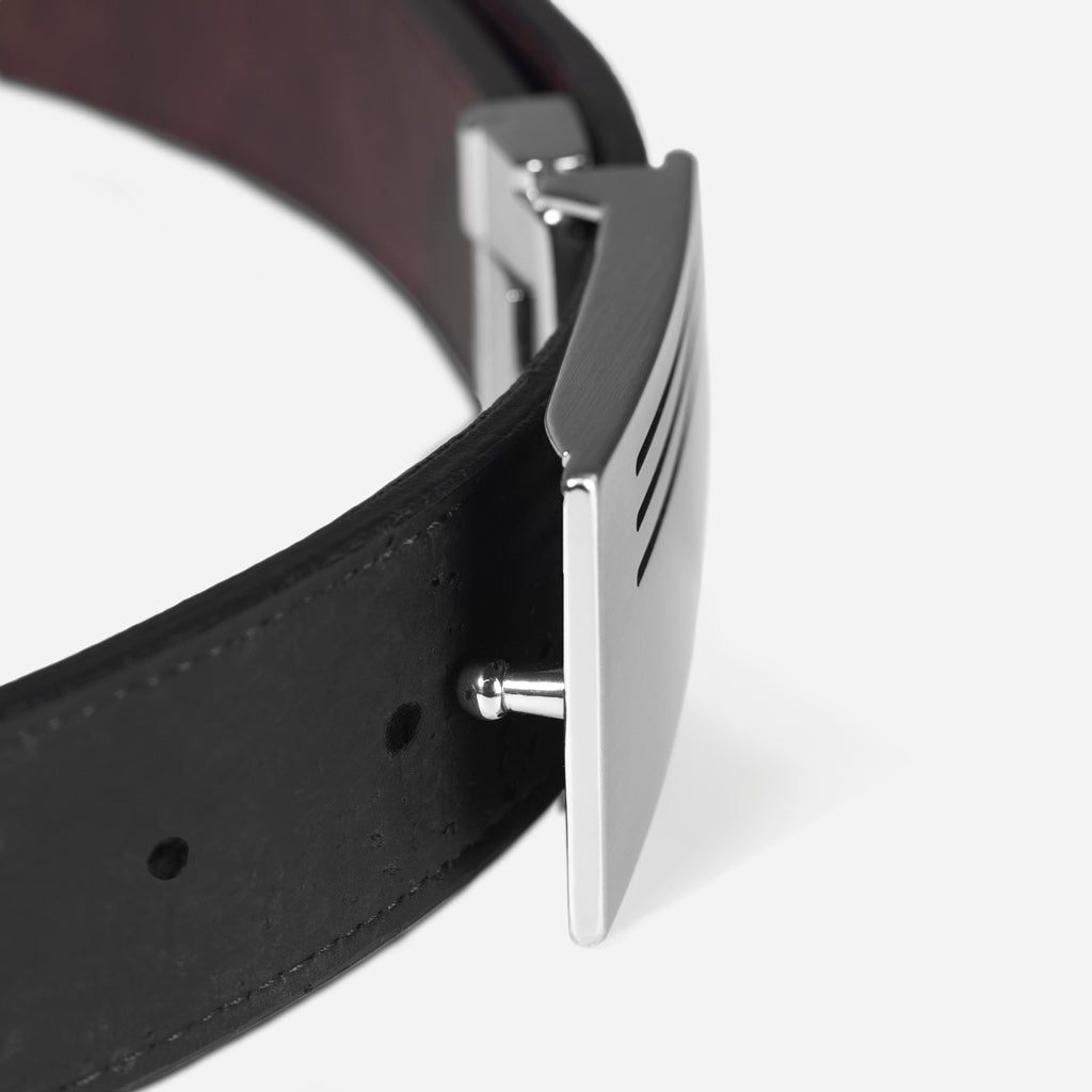 Reversible Cork Belt with Plaque Buckle 35MM