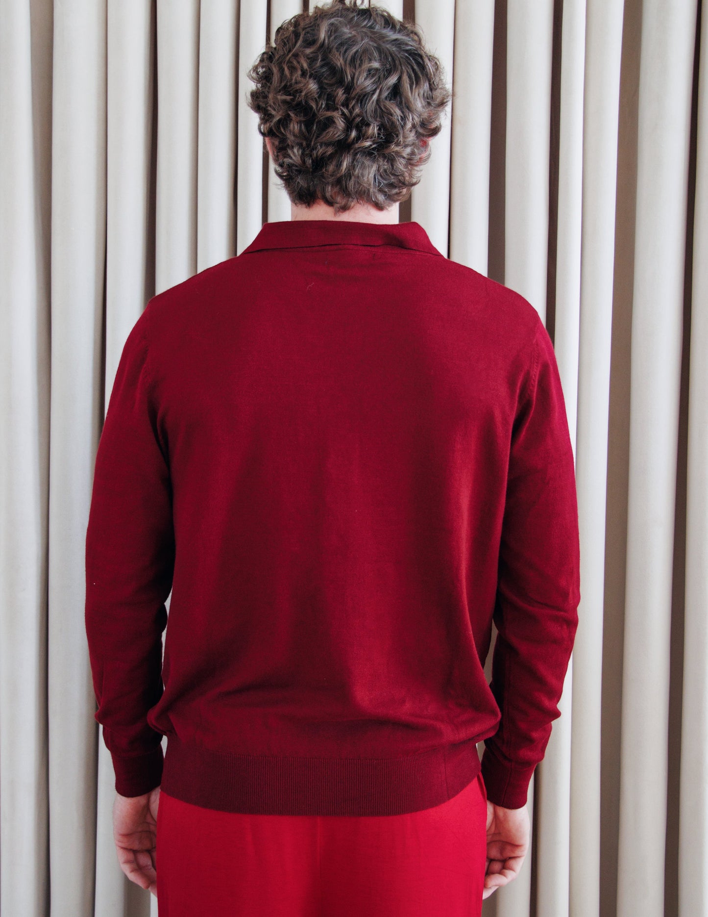 red bordeau shirt men vegan