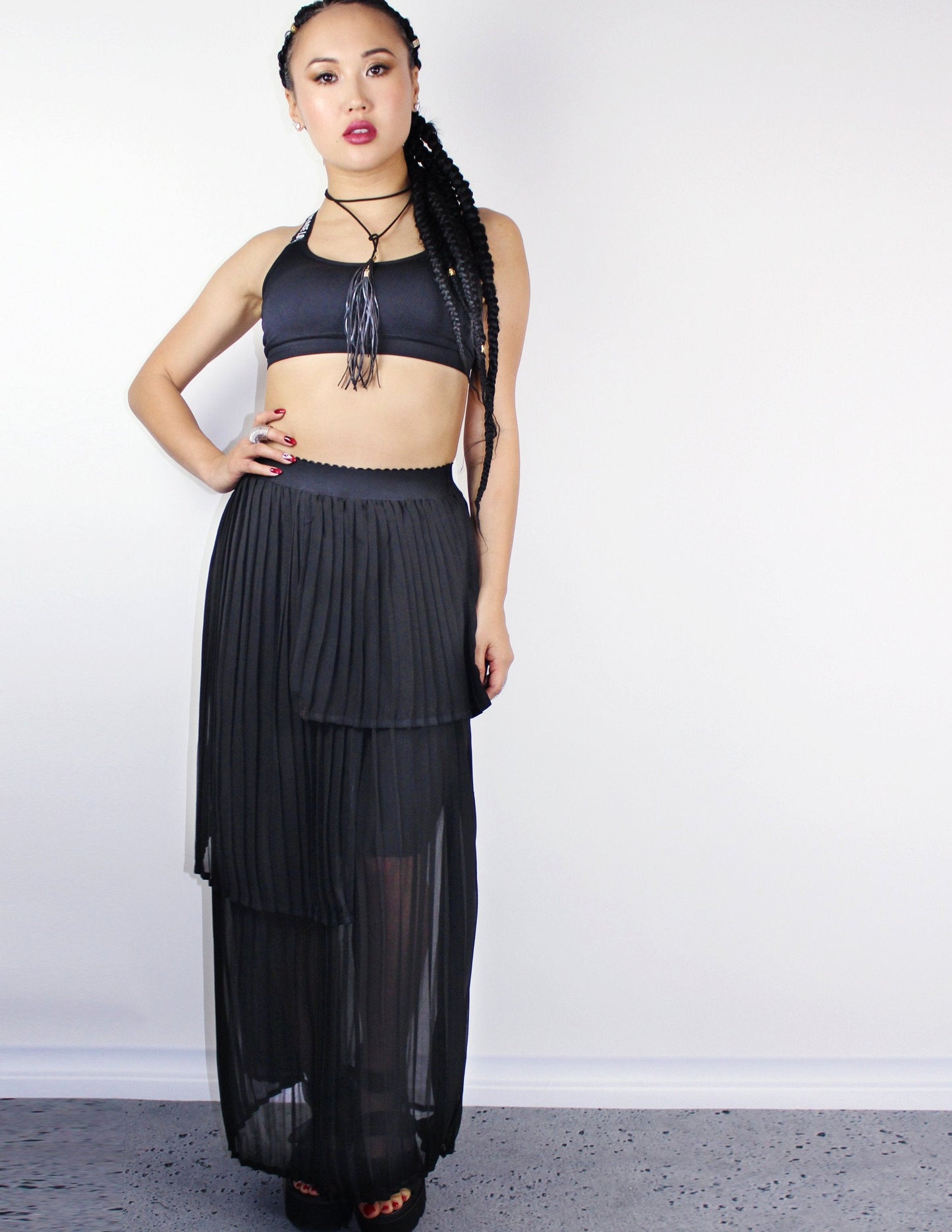 Black vegan skirt