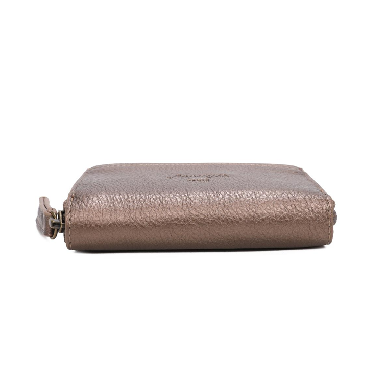 metallic color bronze Small Wallet arsayo Vegan leather