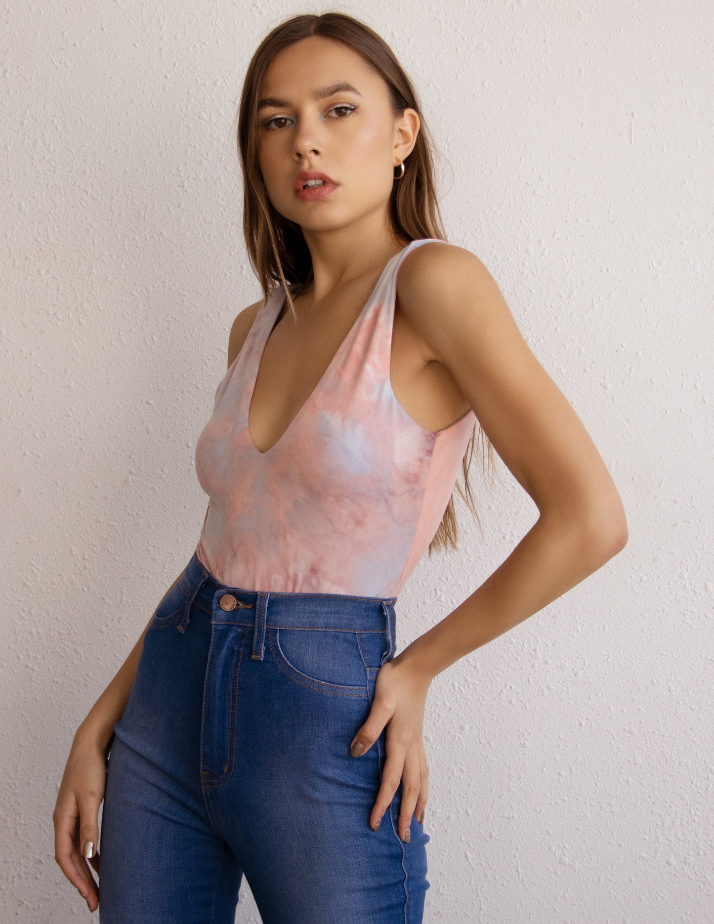 bodysuit vegan pink dye