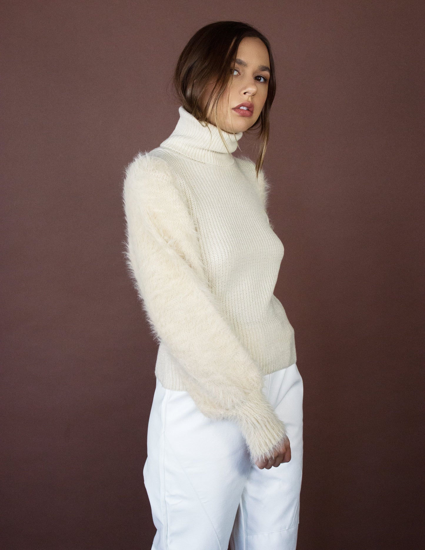 vegan white sweater