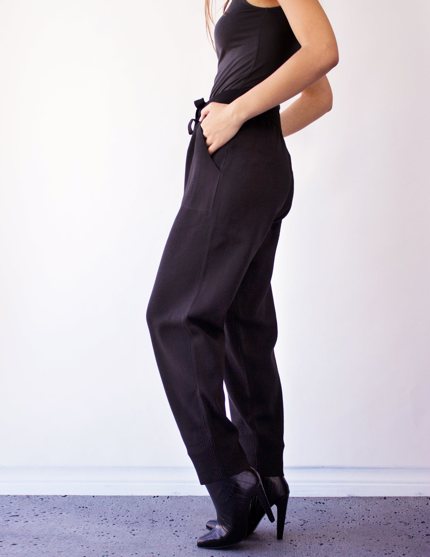 black jogger pant vegan