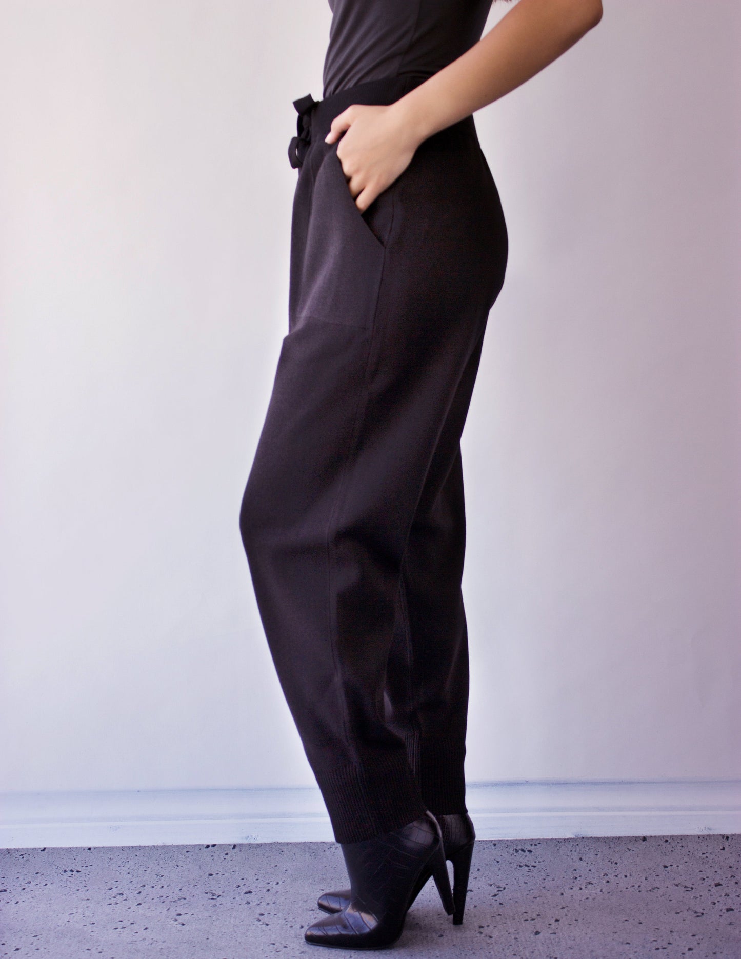 black jogger pant vegan
