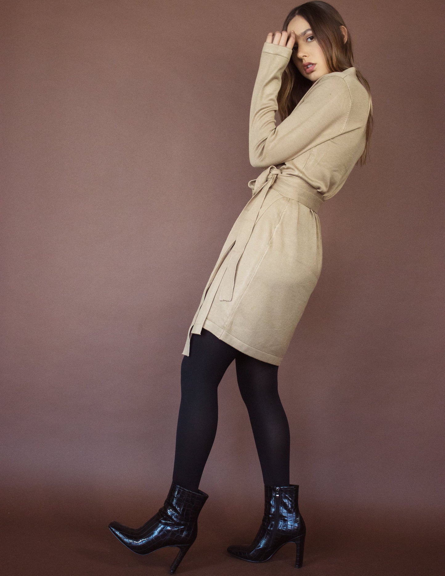 Taupe vegan dress