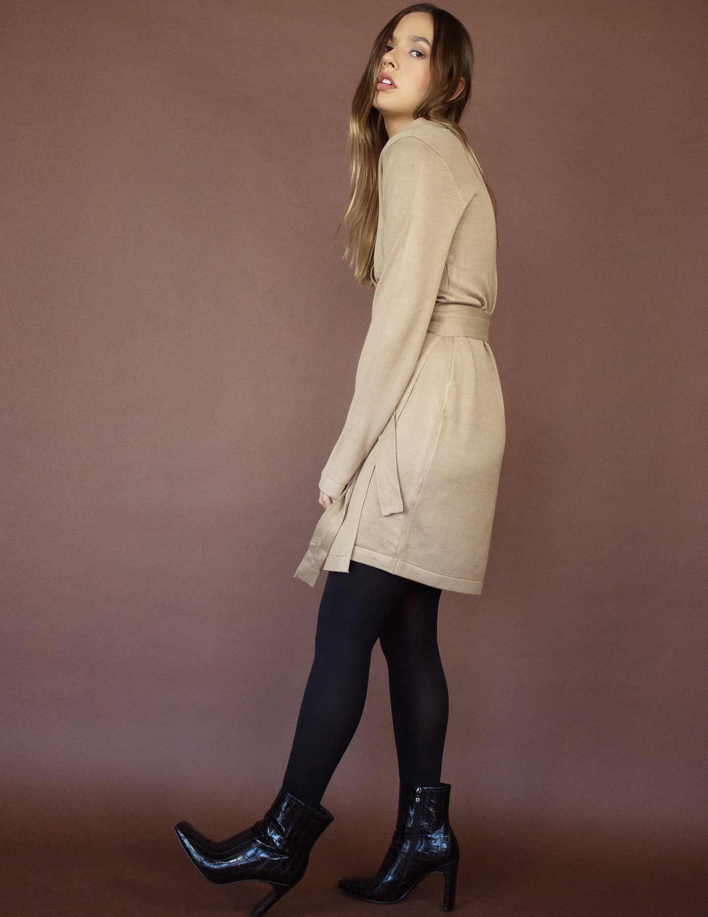 Taupe vegan dress