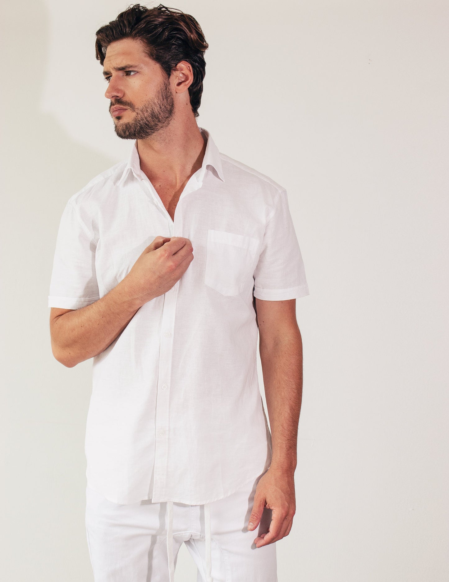 men shirt white soy vegan