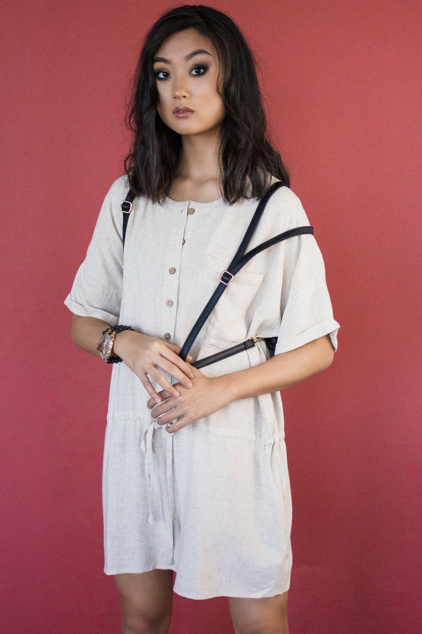 White vegan jumpsuit