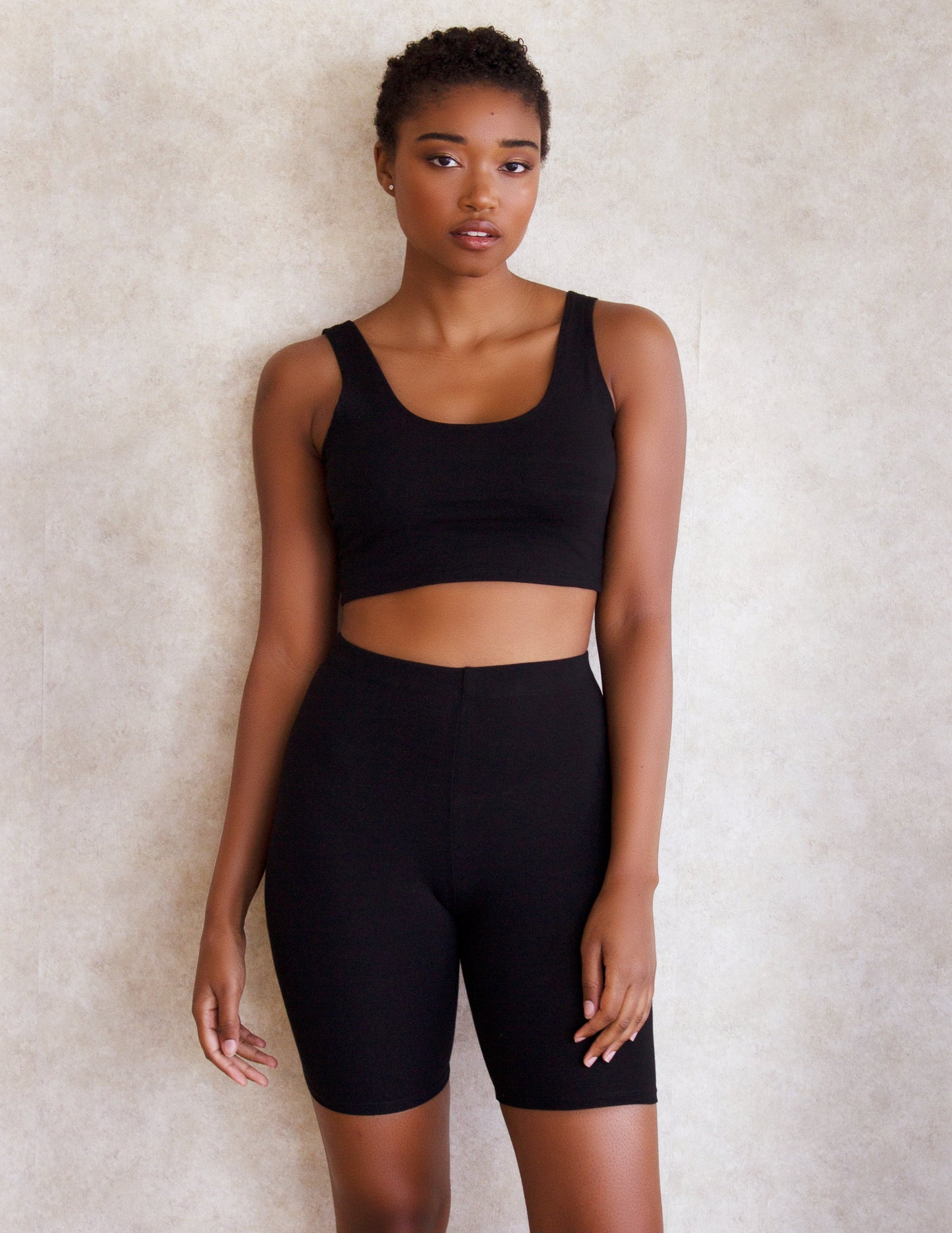 Black vegan set top bottom