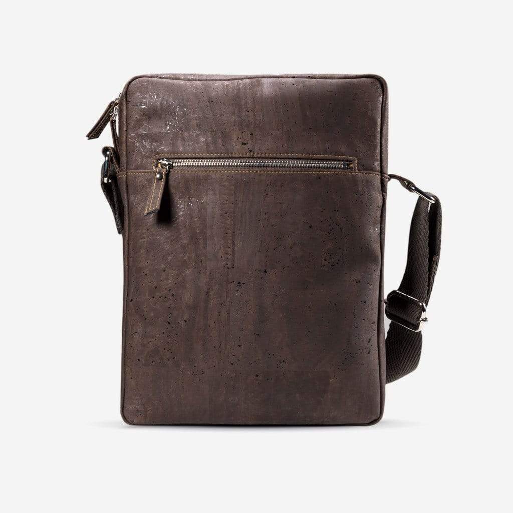 Briefcase Medium vegan leather cork brown