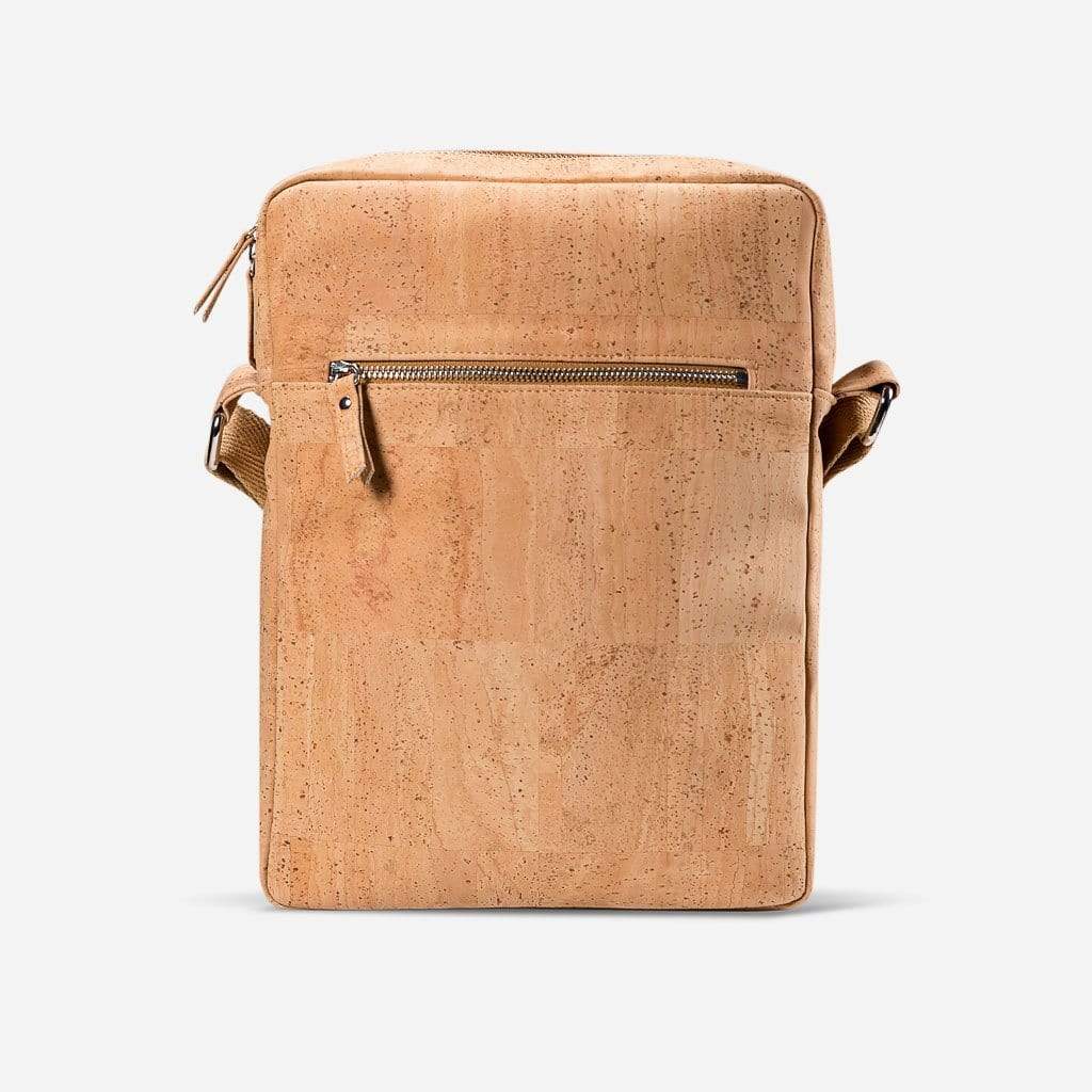 Briefcase Medium vegan leather cork brown