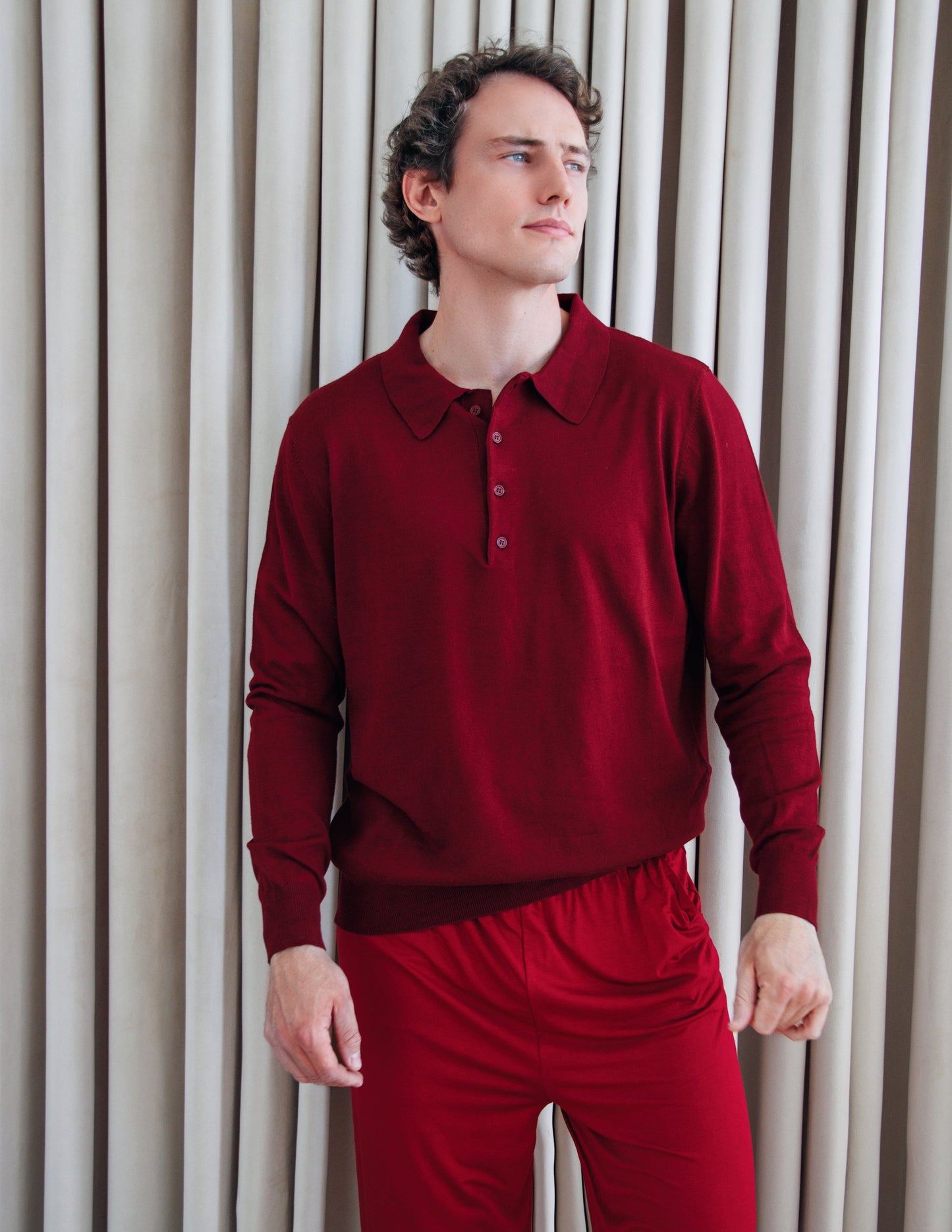 red bordeau shirt men vegan