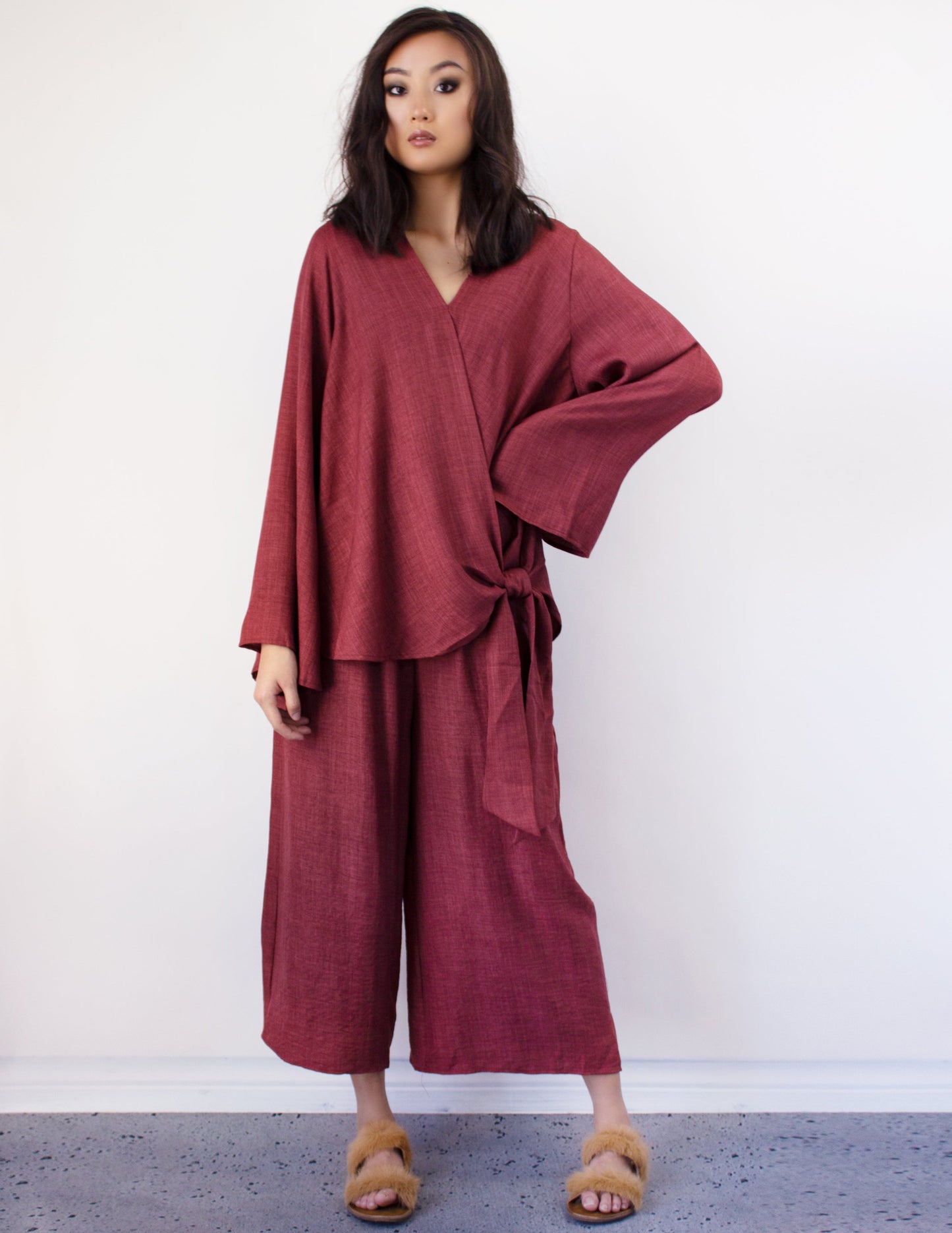 vegan pant red