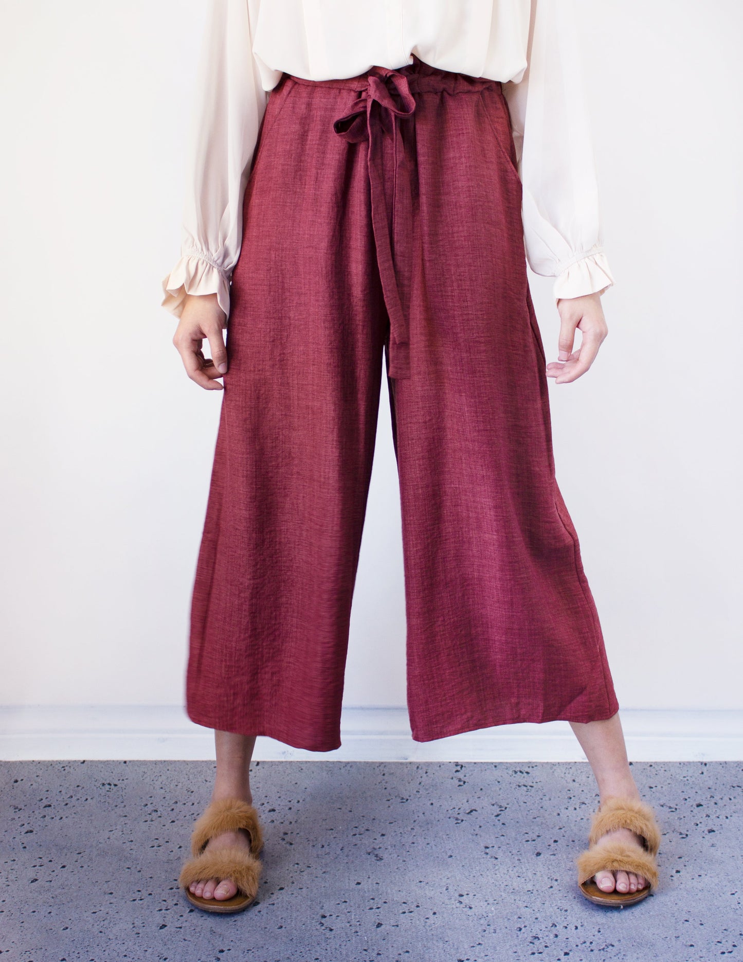 vegan pant red