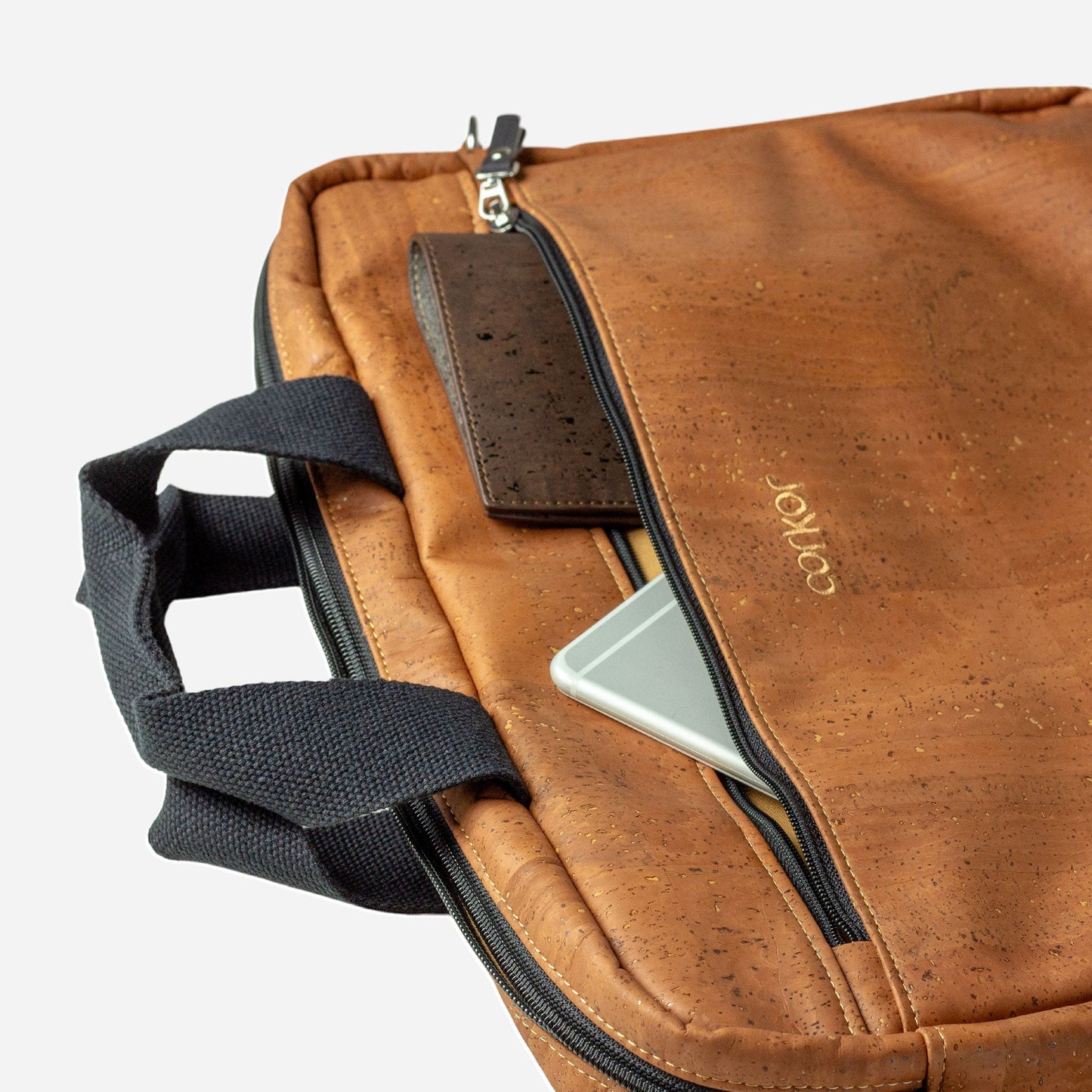 Laptop Briefcase Small vegan leather cork