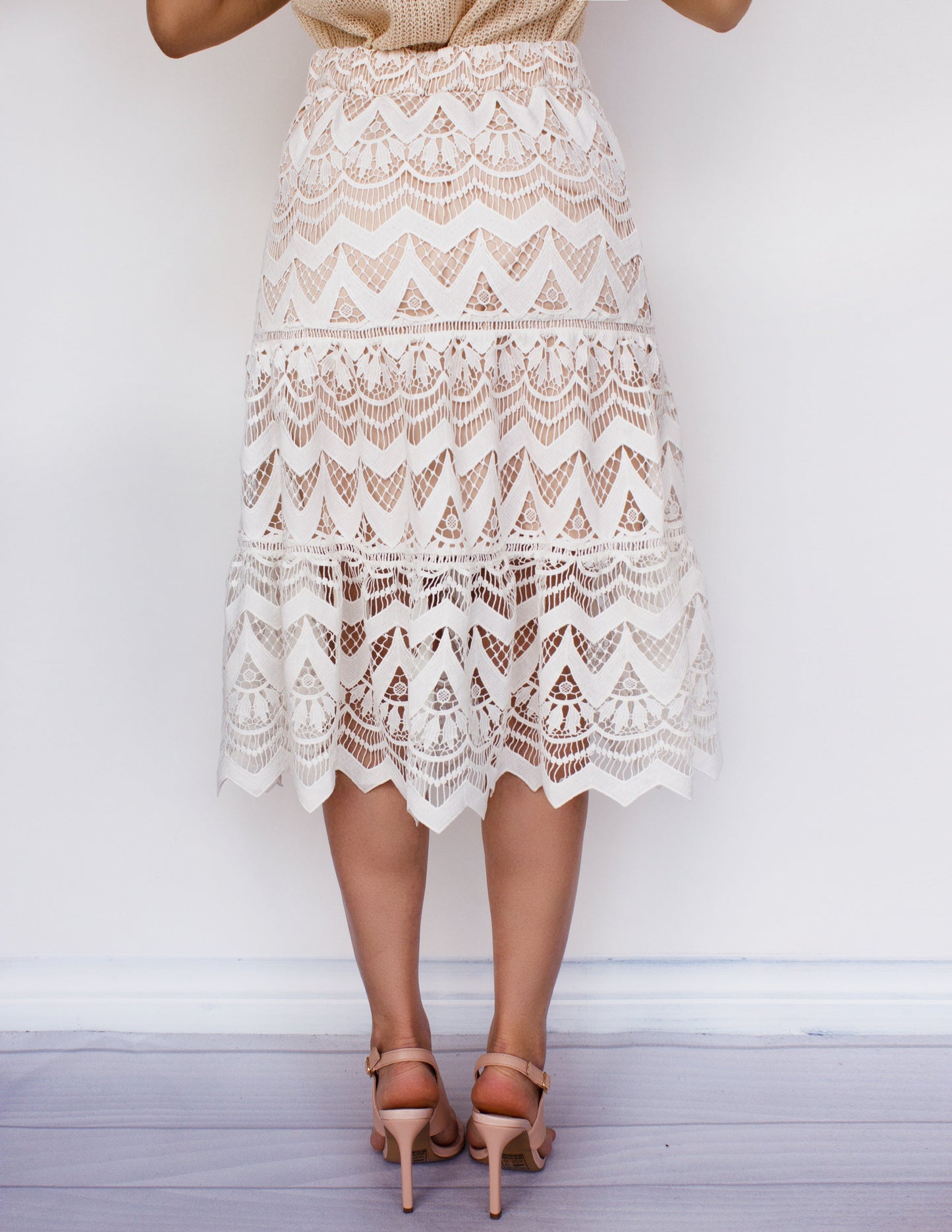 leap skirt vegan white