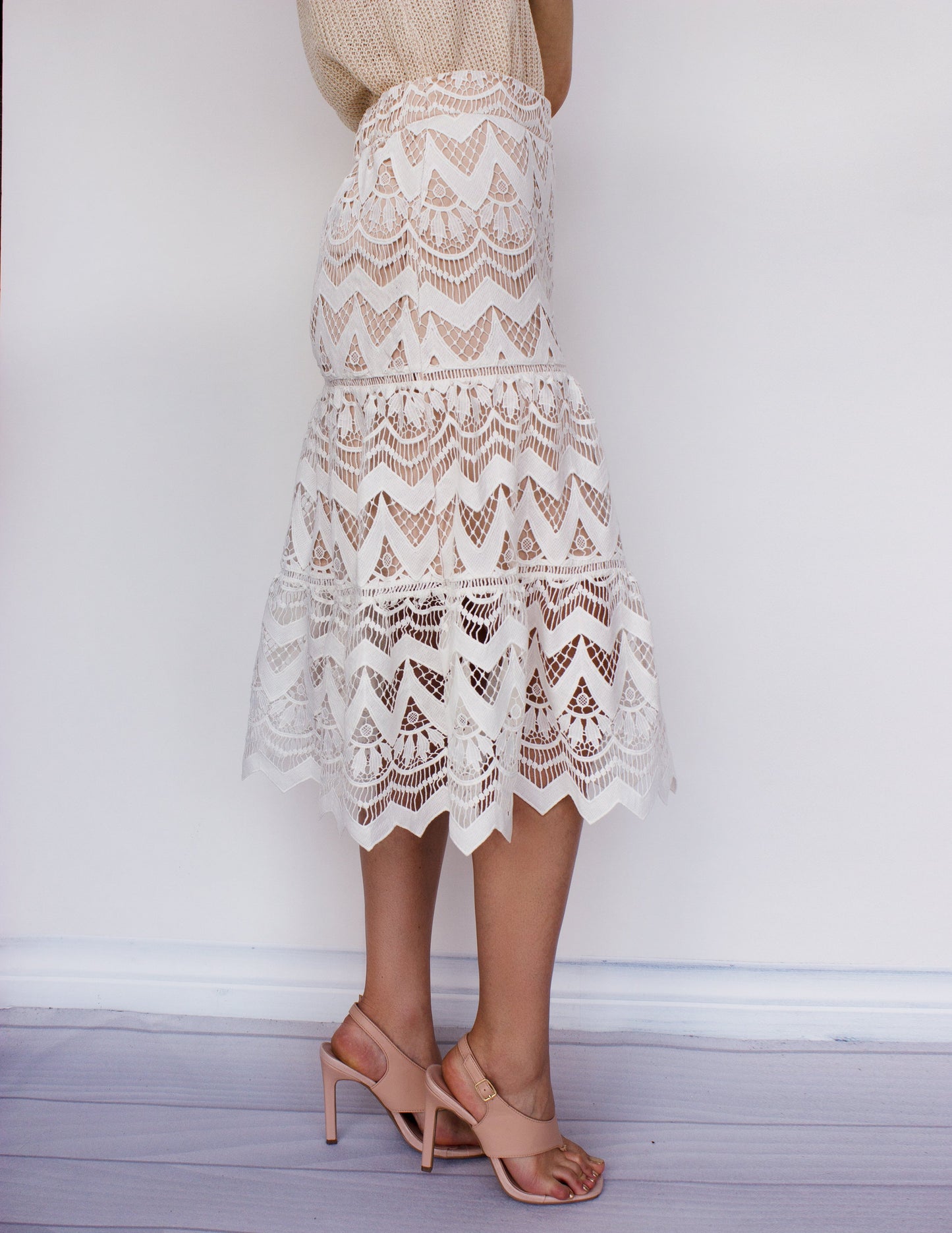 leap skirt vegan white