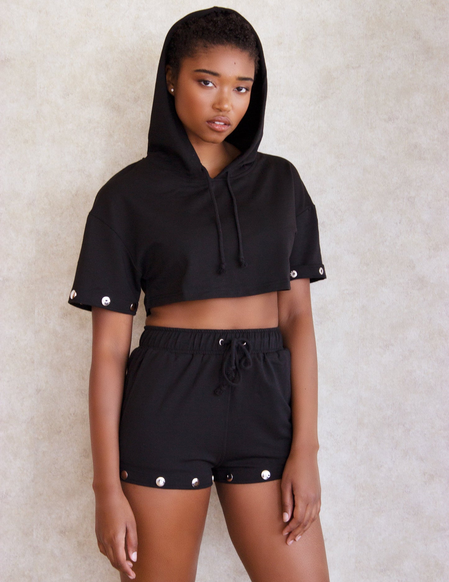 jogger set black vegan