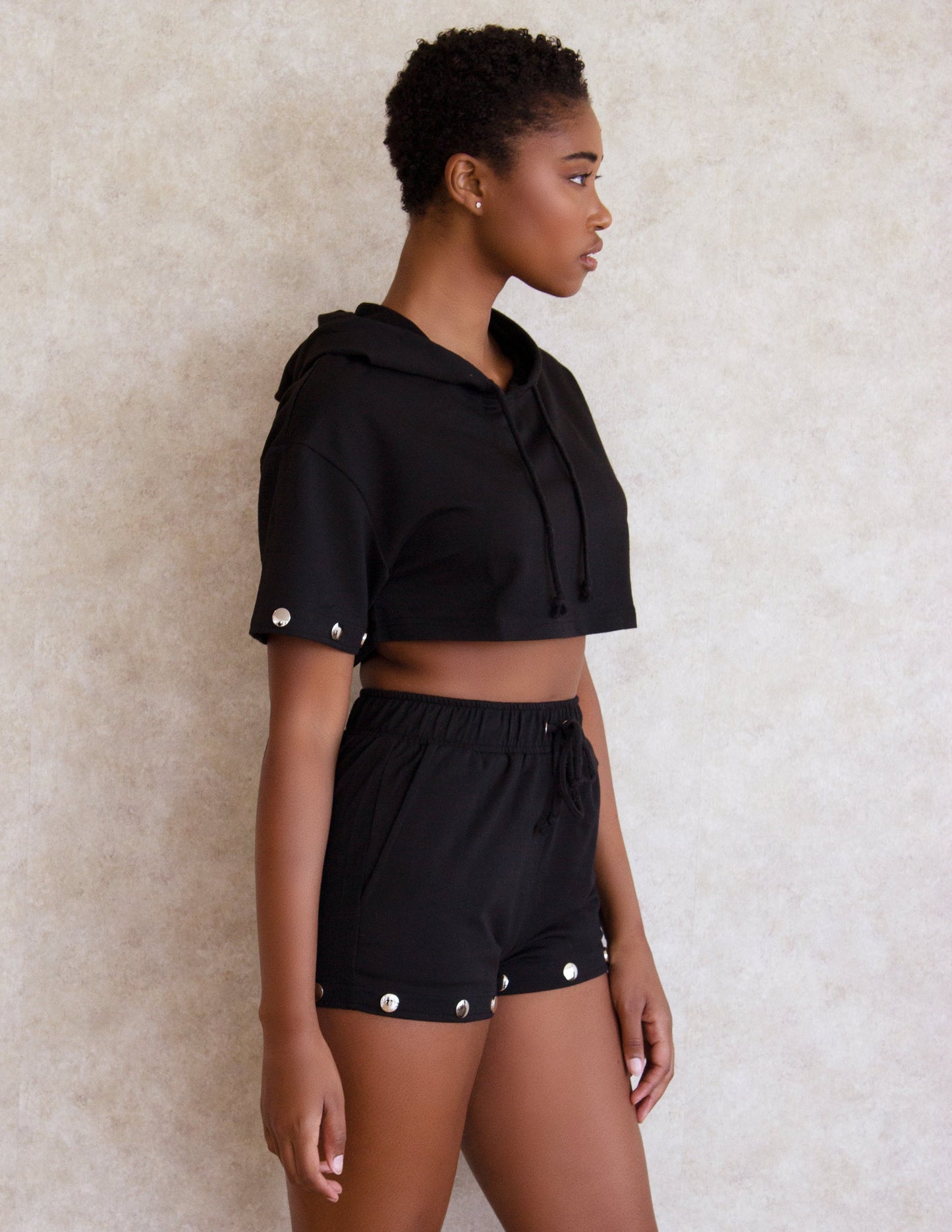 jogger set black vegan