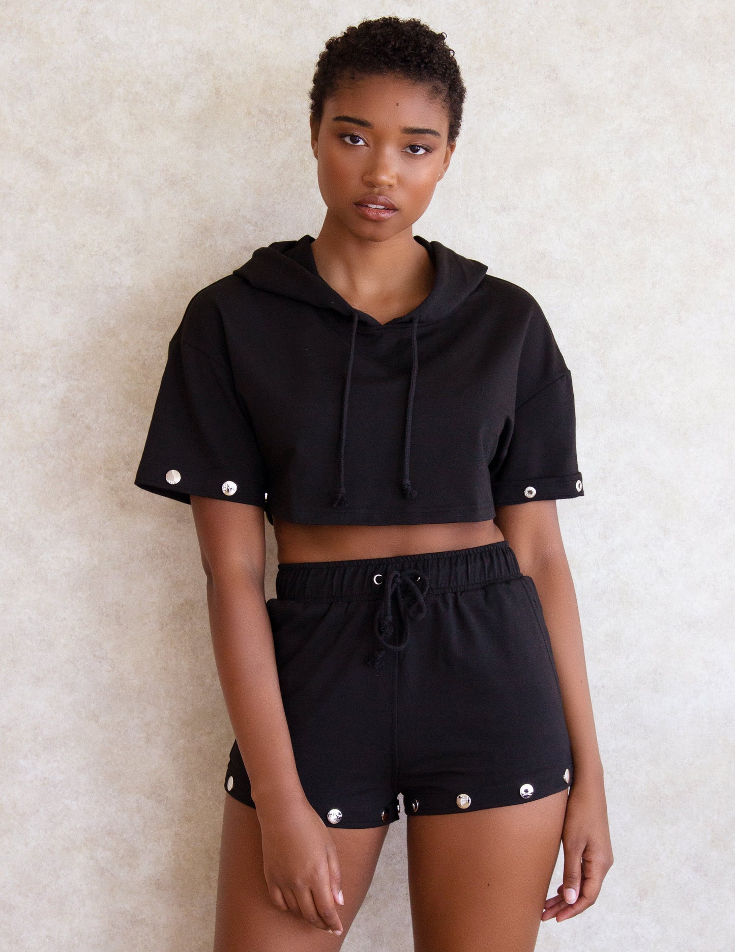 jogger set black vegan