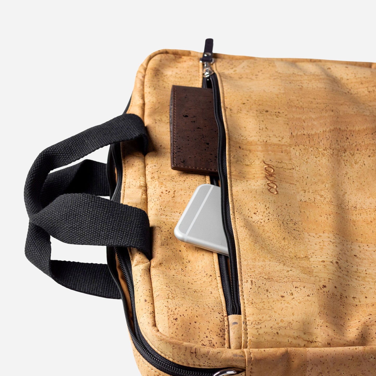 Laptop Briefcase Small vegan leather cork