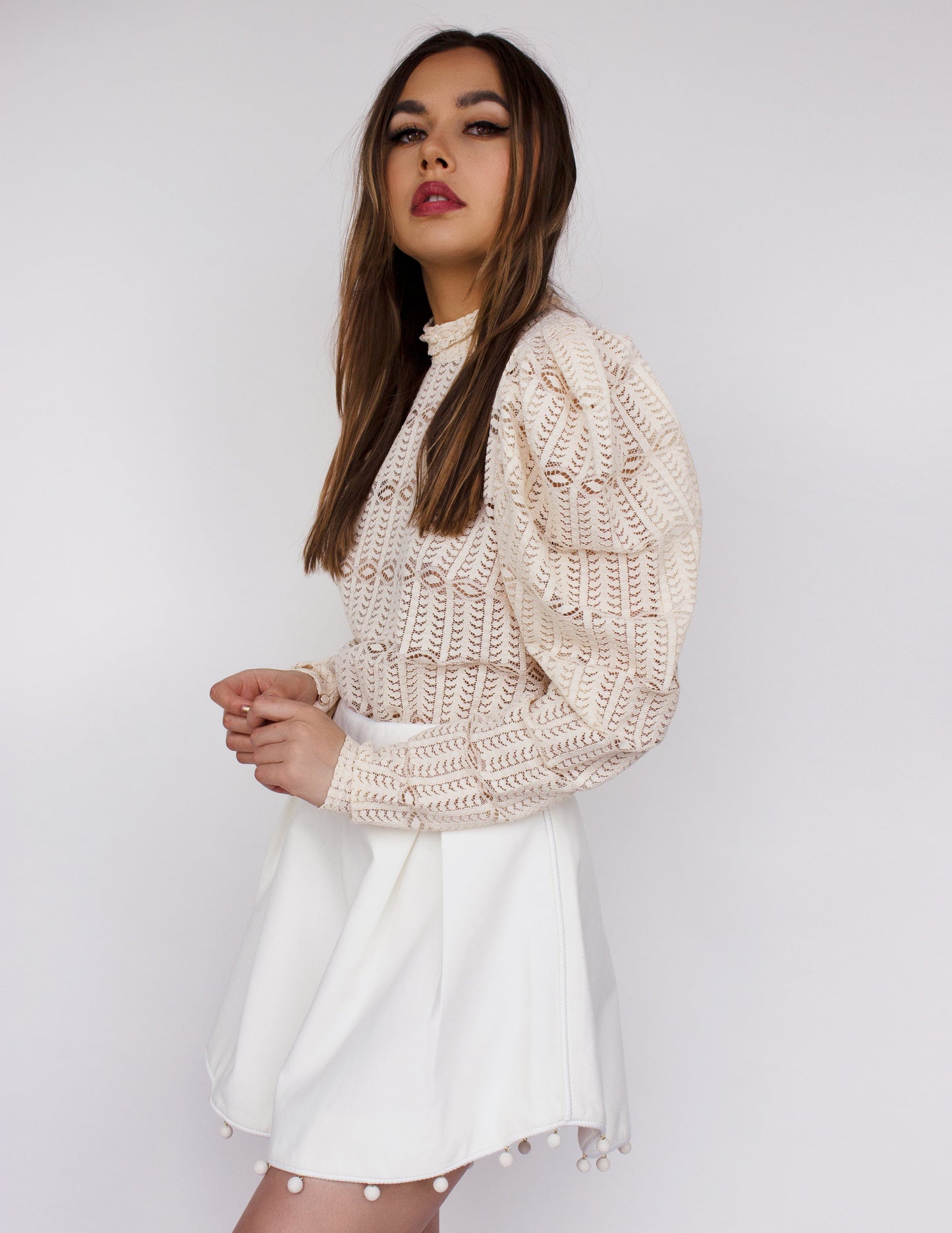 nude top blue district vegan fashion