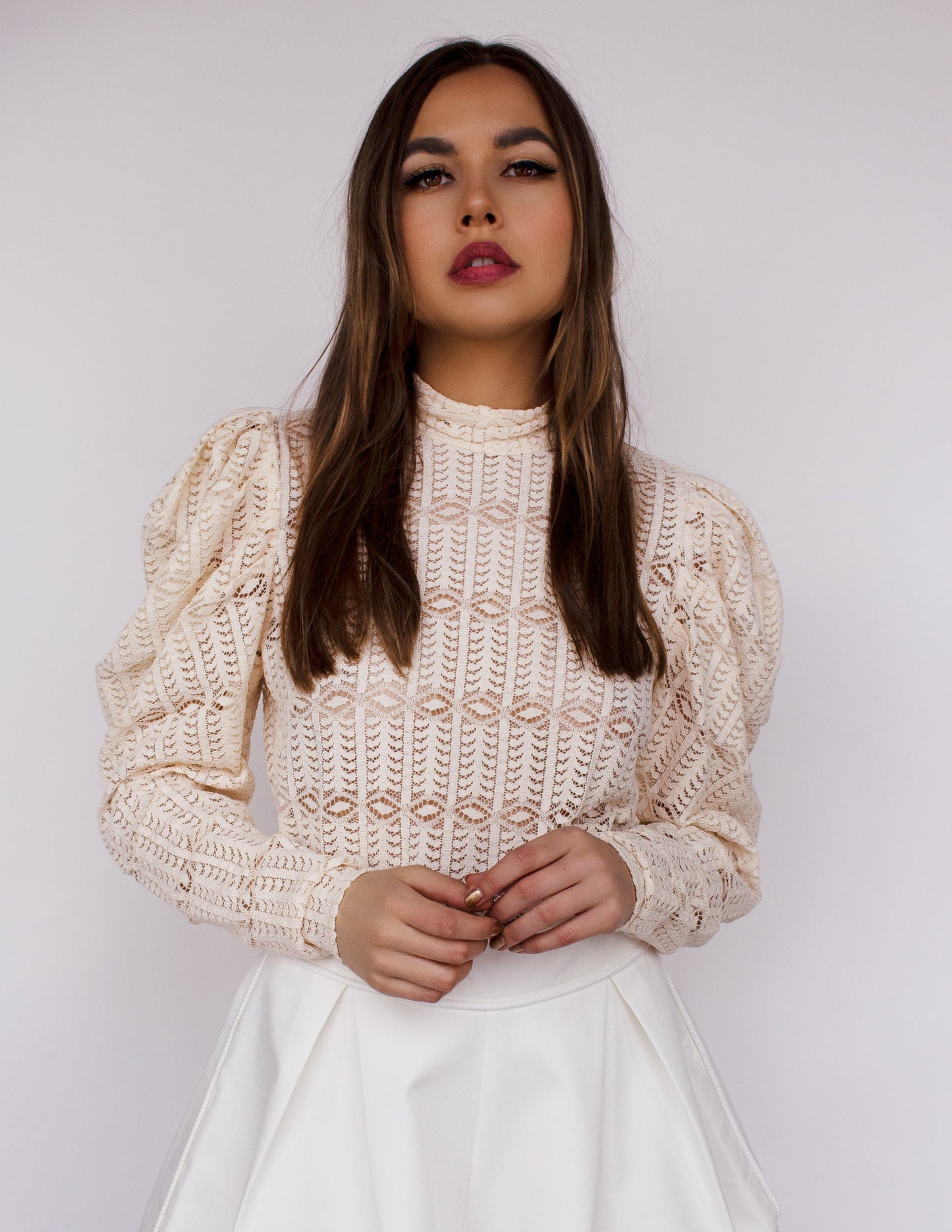 nude top blue district vegan fashion