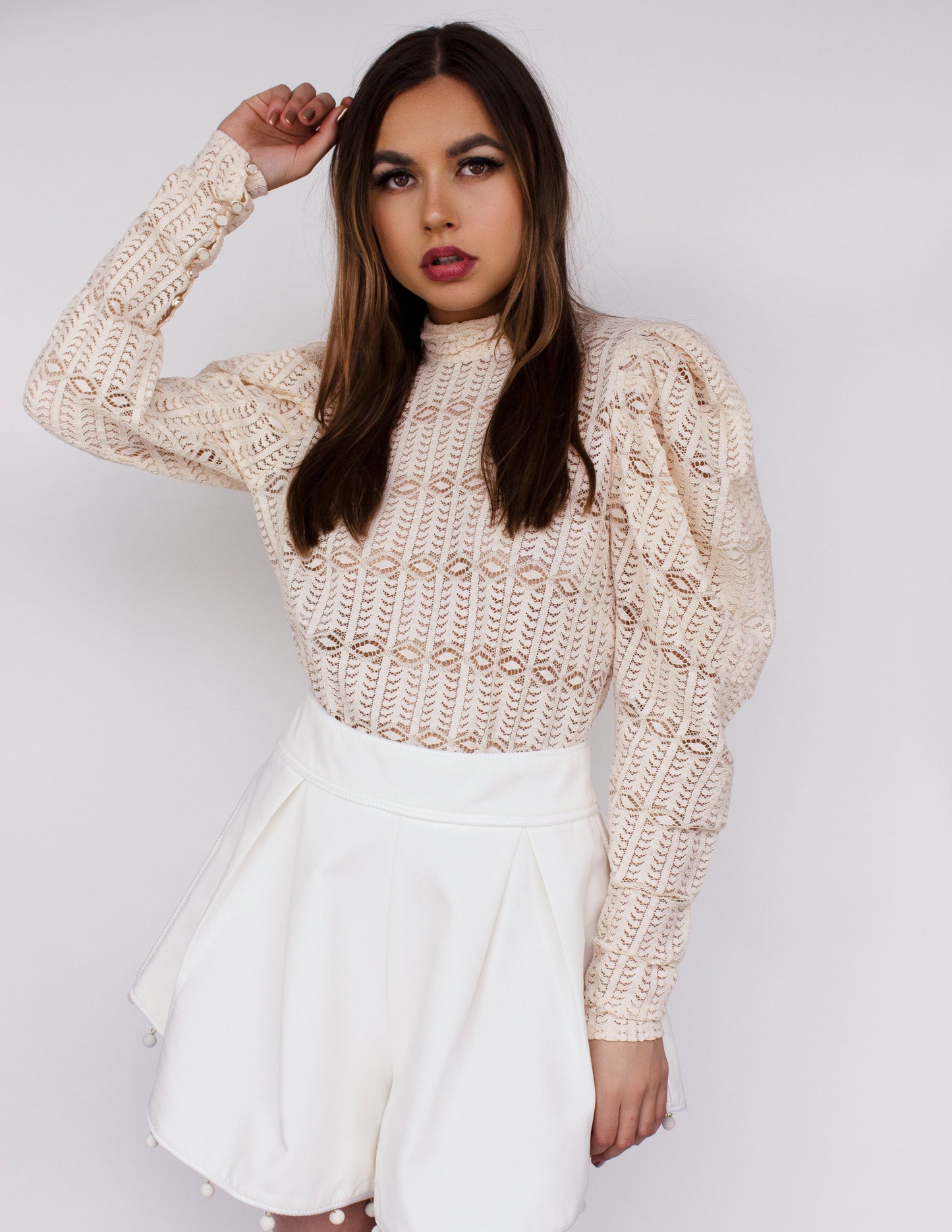 nude top blue district vegan fashion