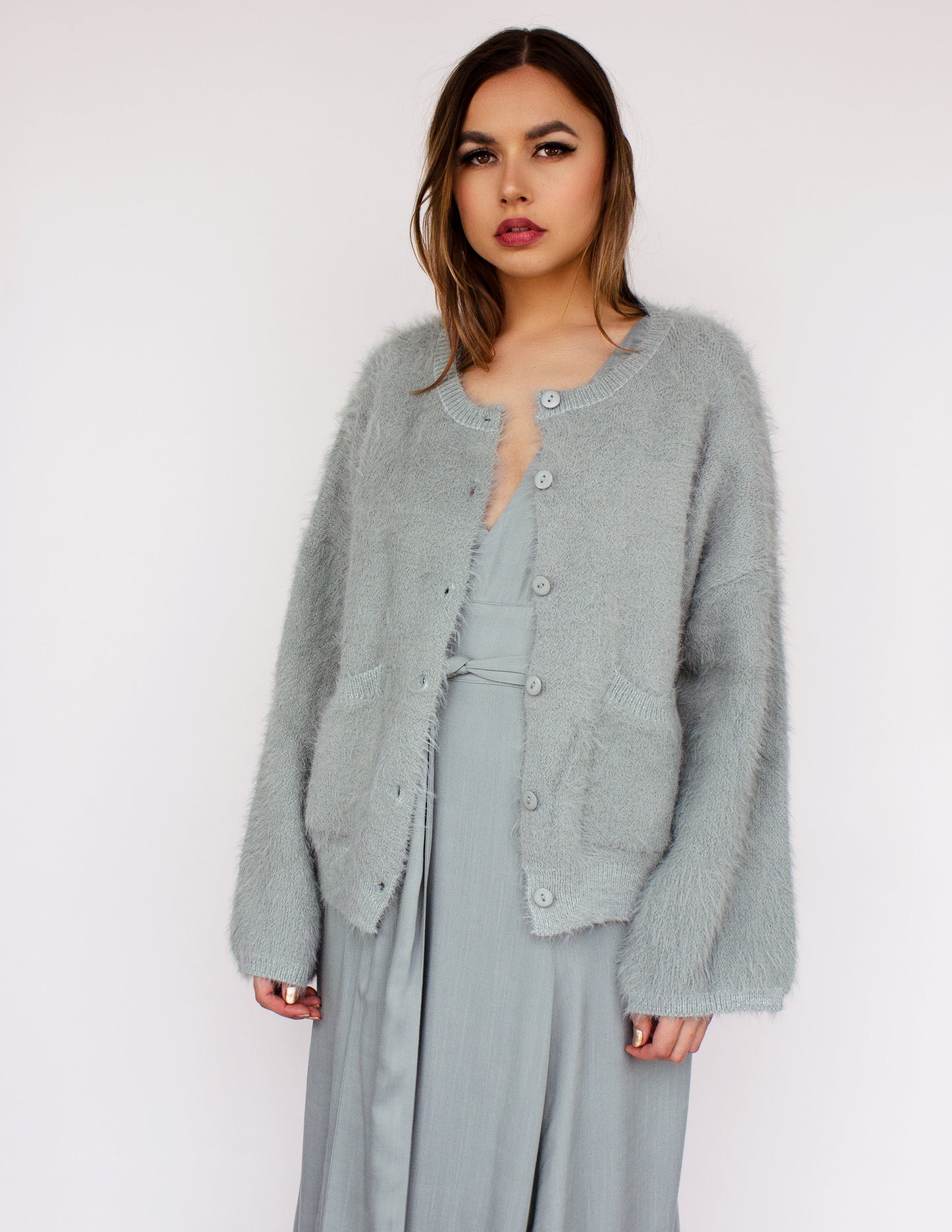 vegan wool women jacket grey