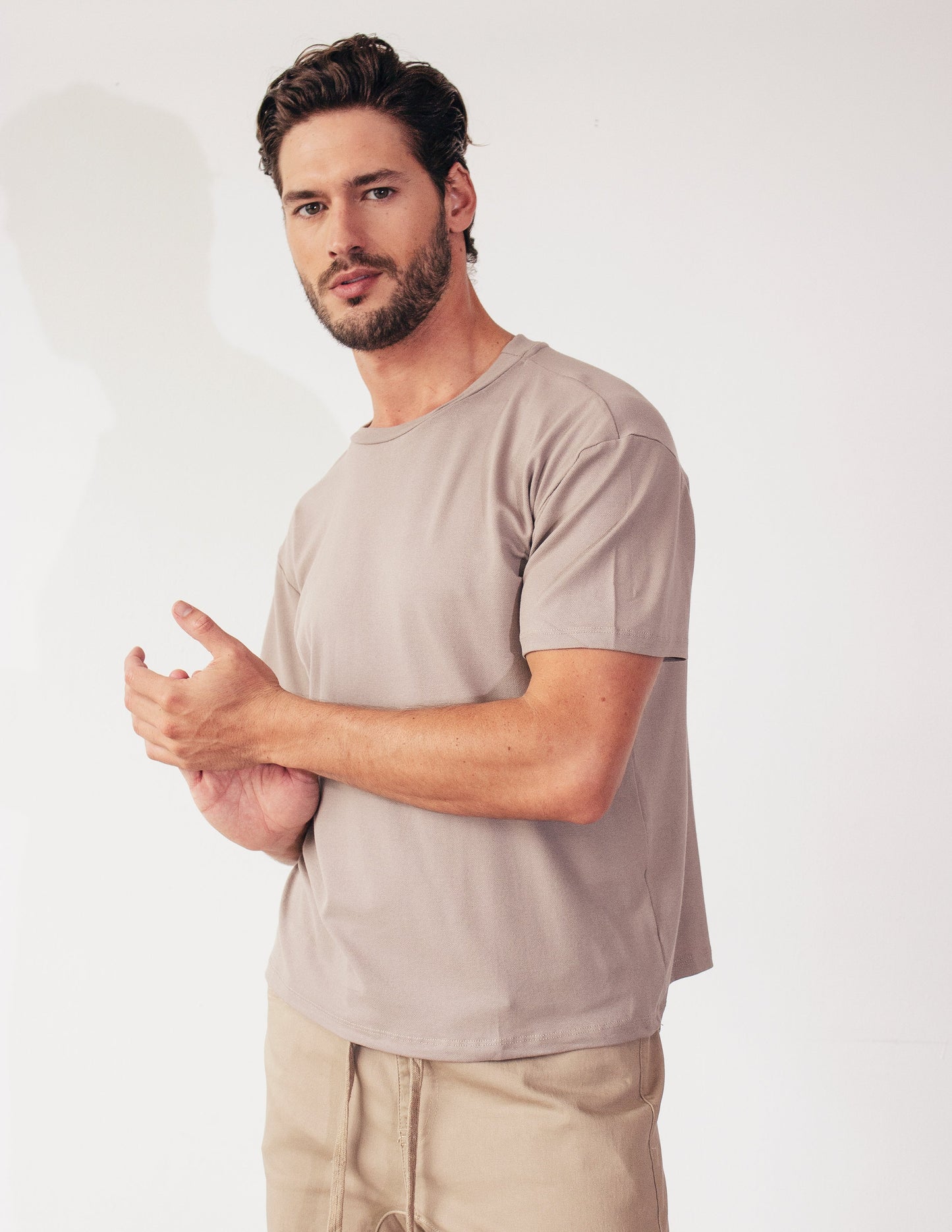 Mocha tee shirt men vegan