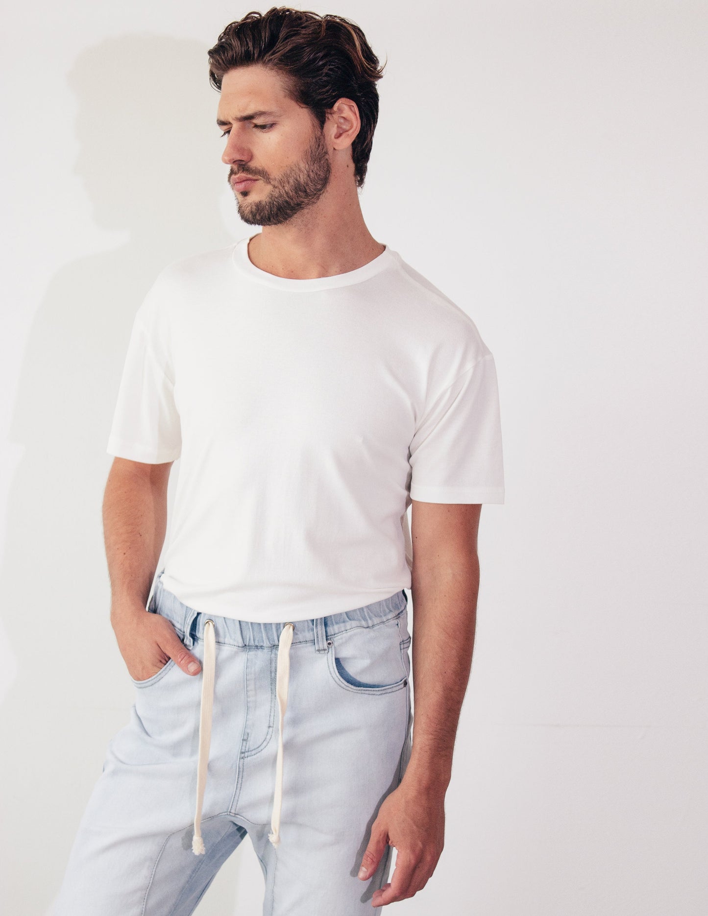 white tee shirt men vegan