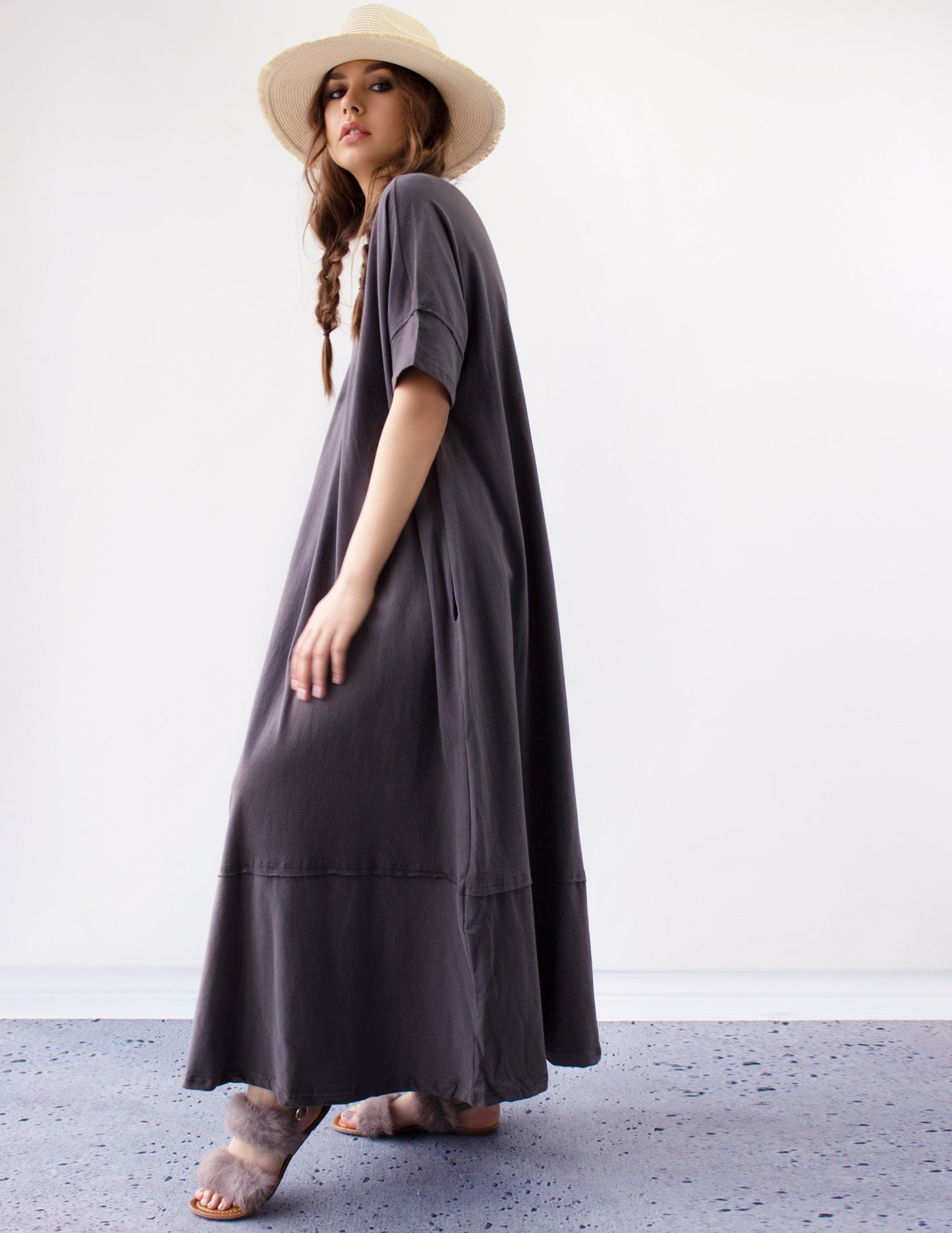 grey dress vegan