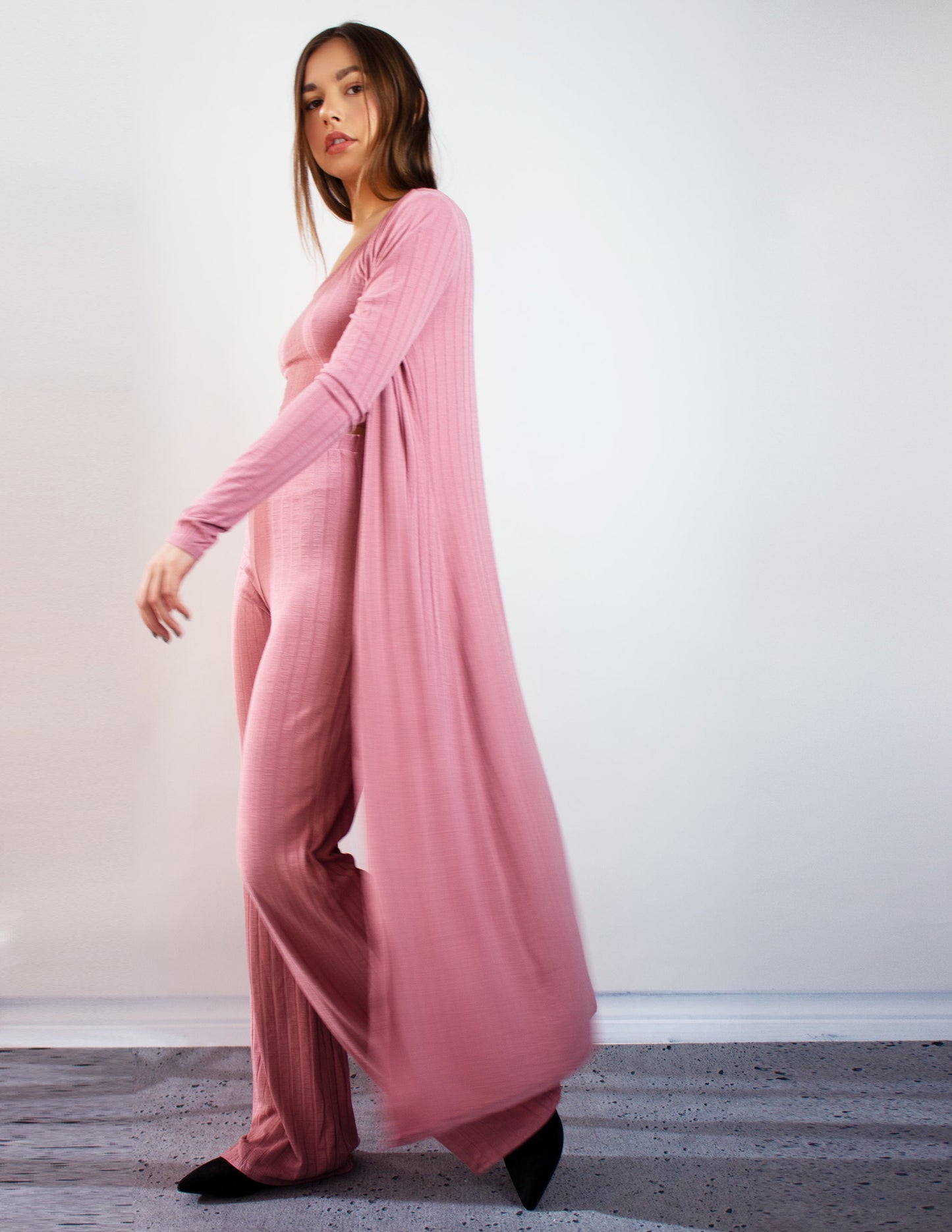 3 set top bottom jacket women pink vegan
