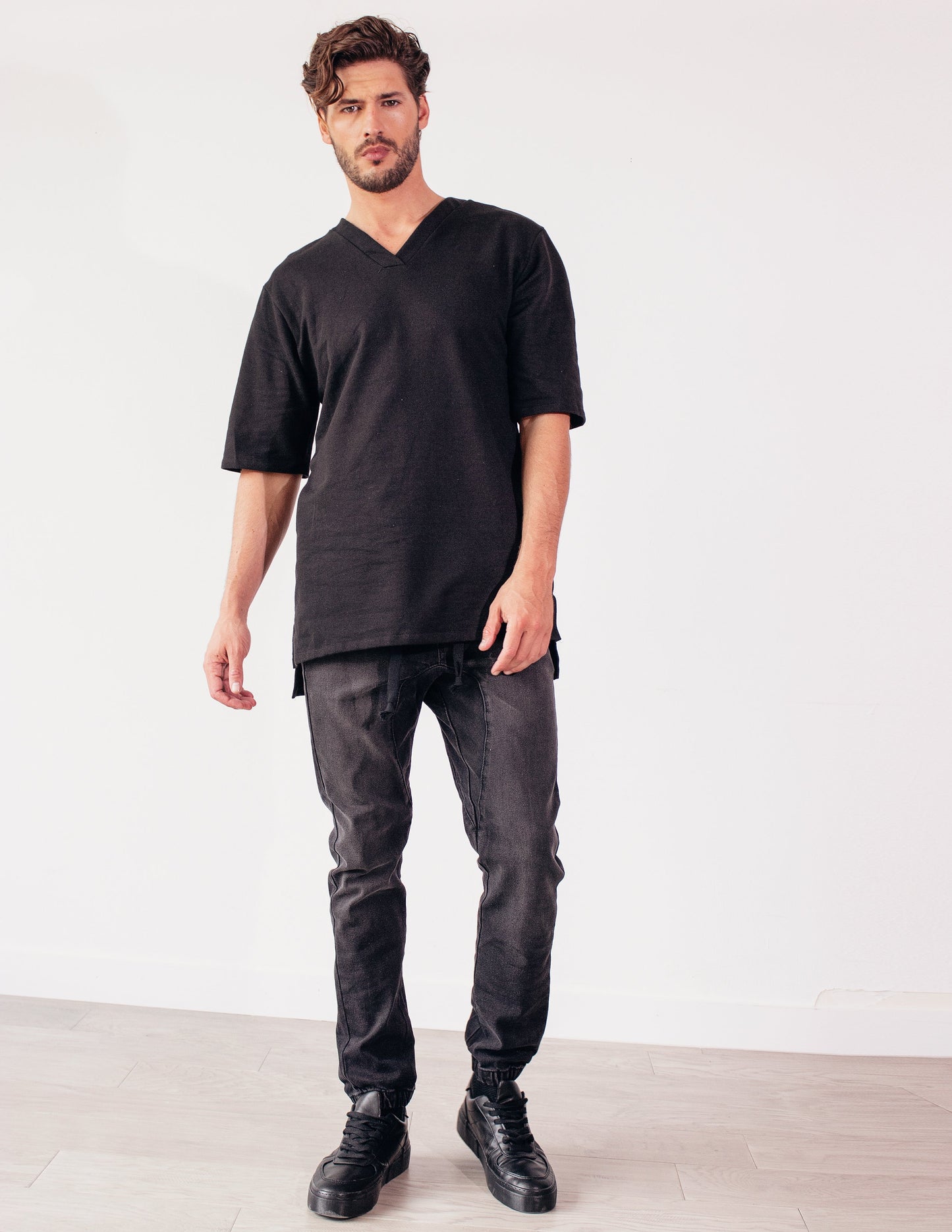 vegan black jean man