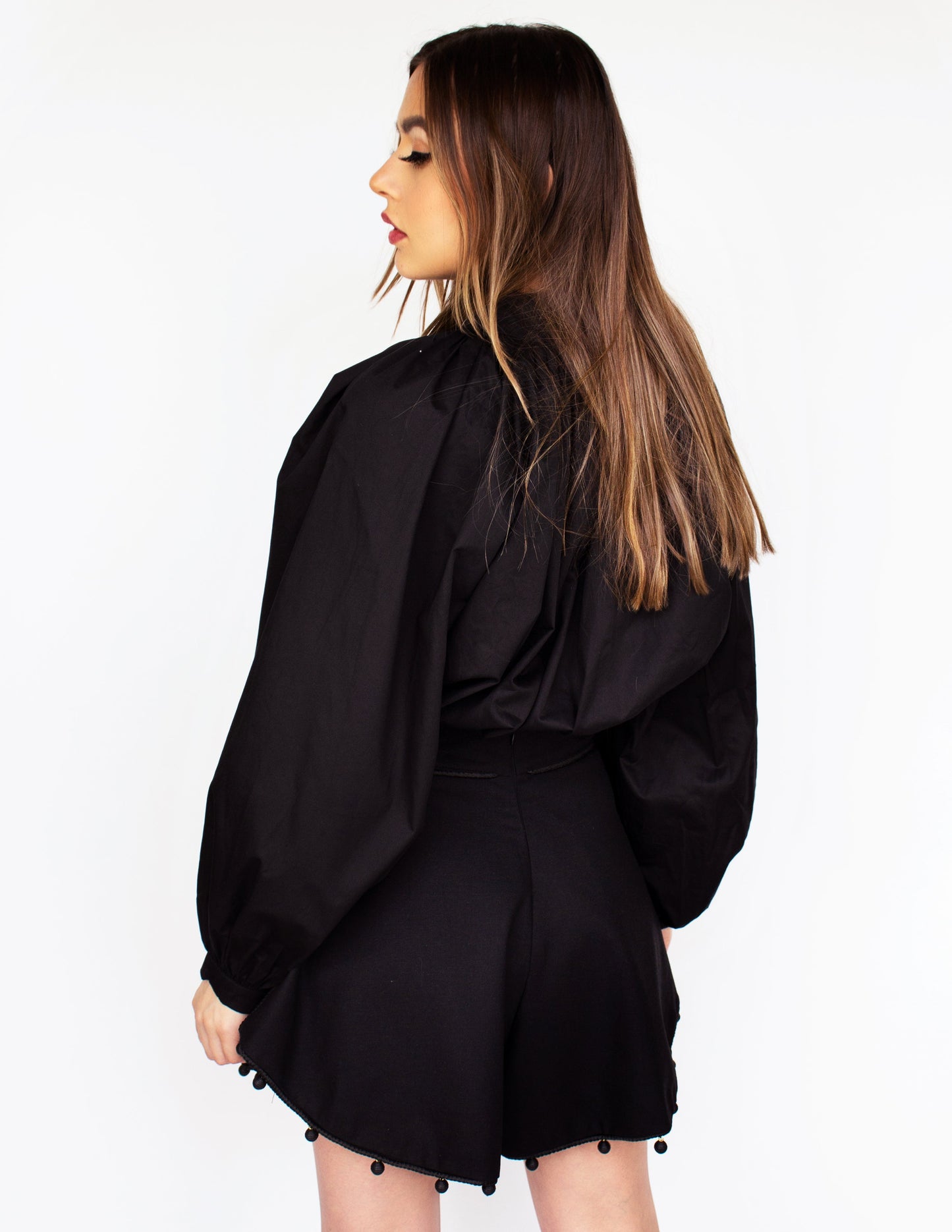 crop top black vegan