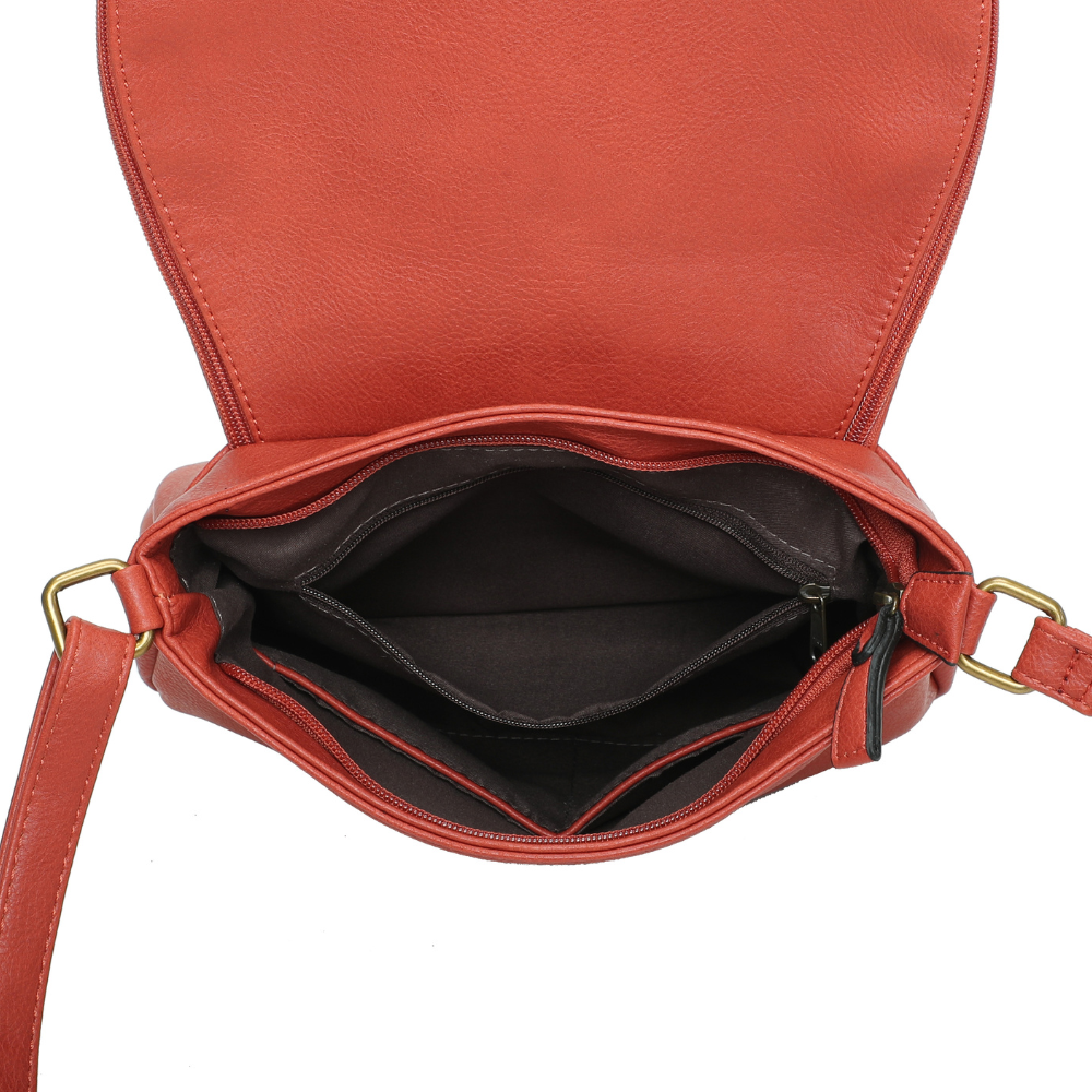 Sac vegane besace Arsayo rouille