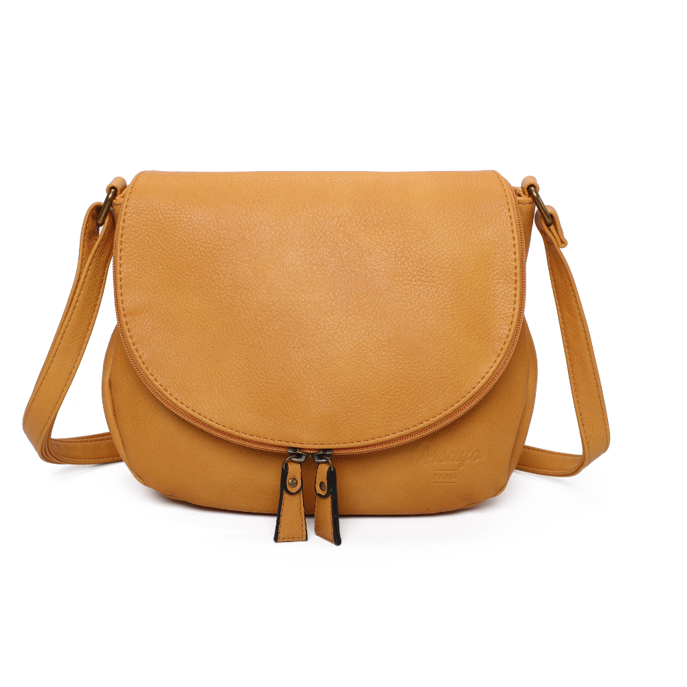 Sac vegane besace Arsayo Jaune moutarde