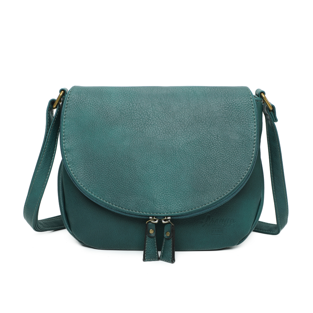 Sac vegane besace Arsayo bleu canard