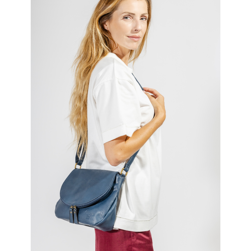 Sac vegane besace Arsayo bleu marine