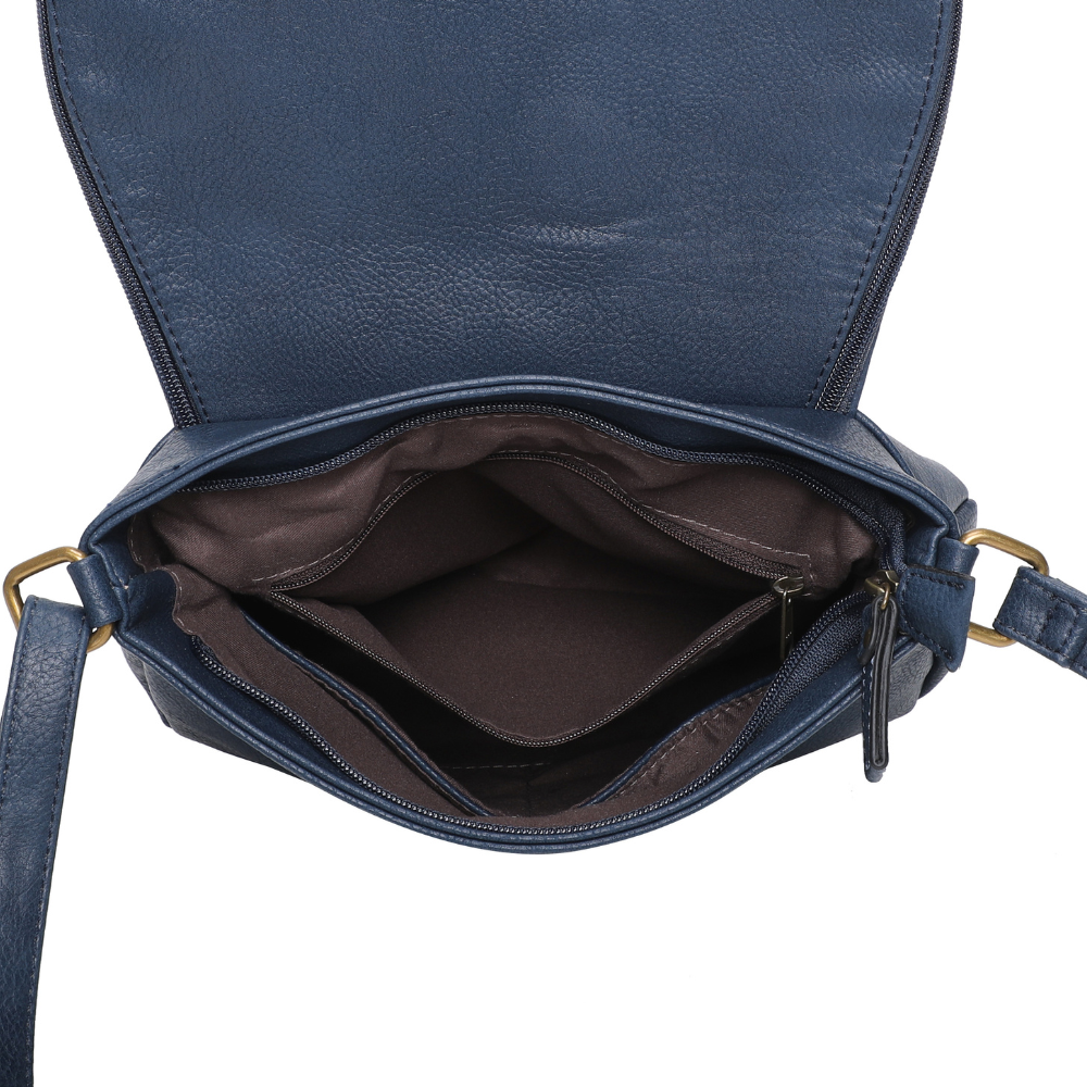 Sac vegane besace Arsayo bleu marine